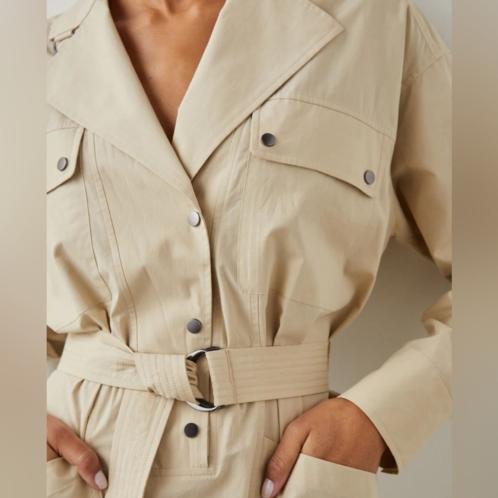 Rails Rails S Noor Trench Coat Dress in Tidal Foam Size S / US 4 / IT 40 - 3 Thumbnail