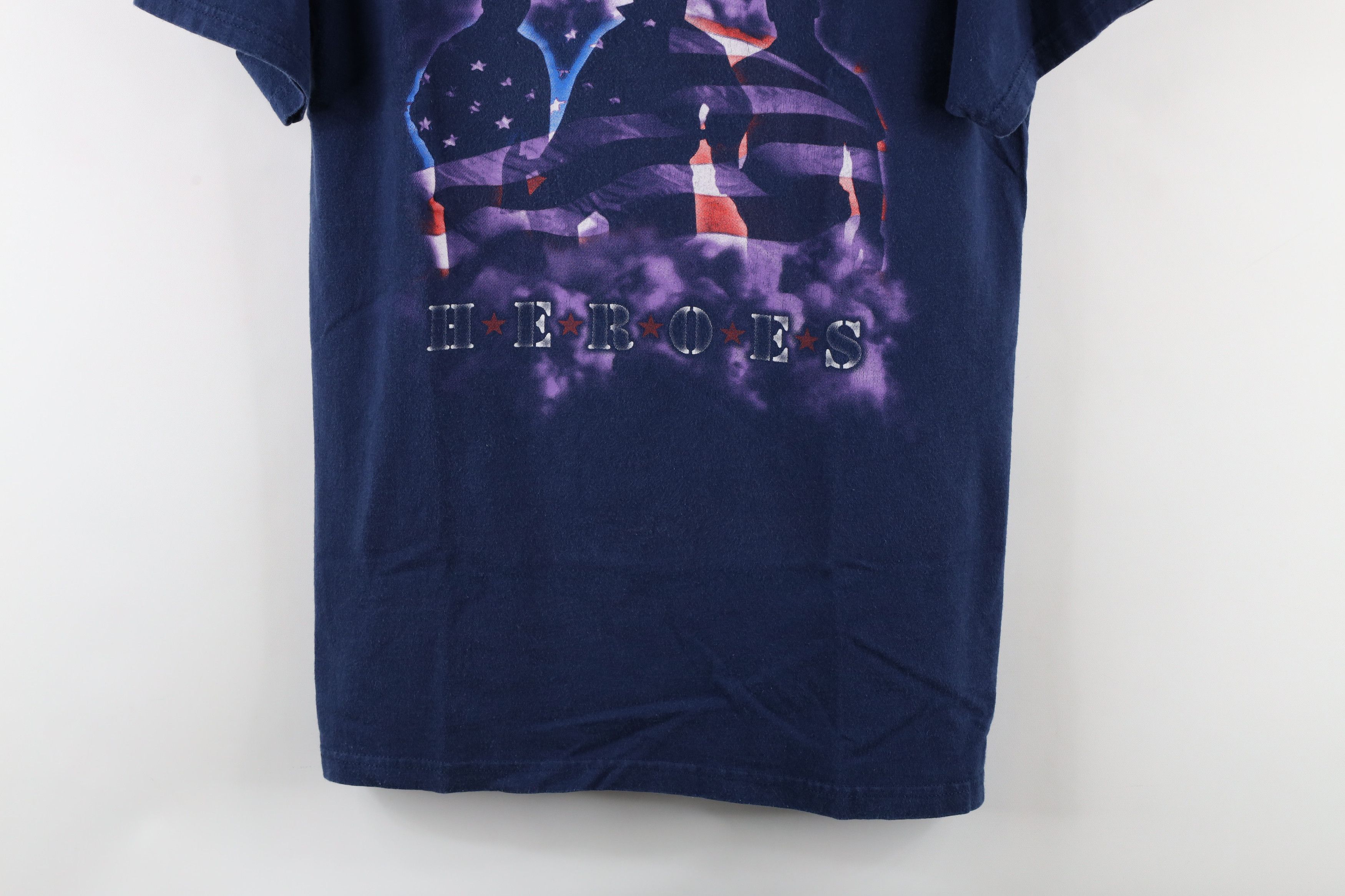Vintage Vintage 90s Emergency Response American Heroes T-Shirt Blue Size US M / EU 48-50 / 2 - 3 Thumbnail