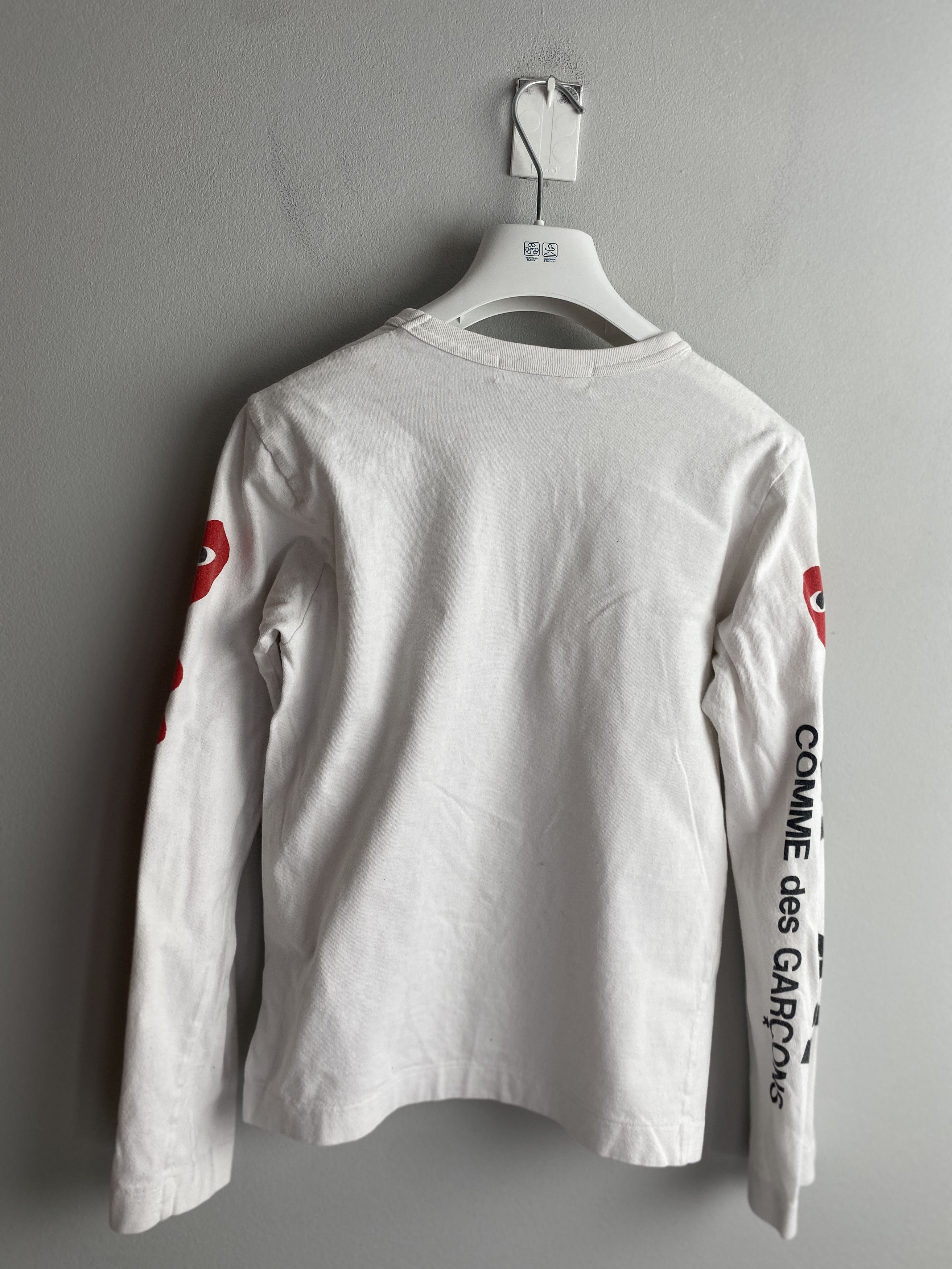 CDG by Comme des Garcons × Comme des Garcons PLAY CDG Comme des Garcons Play logo sleeves t-shirt tee Size M / US 6-8 / IT 42-44 - 7 Thumbnail