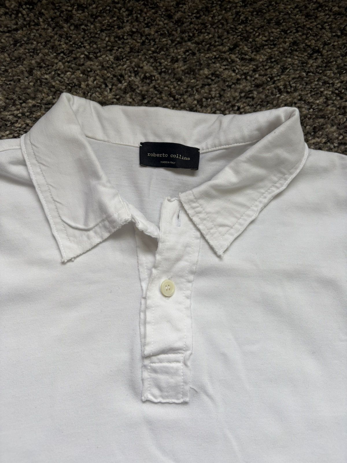 Roberto Collina Roberto Collina Distressed Boxy Polo Size US L / EU 52-54 / 3 - 3 Thumbnail
