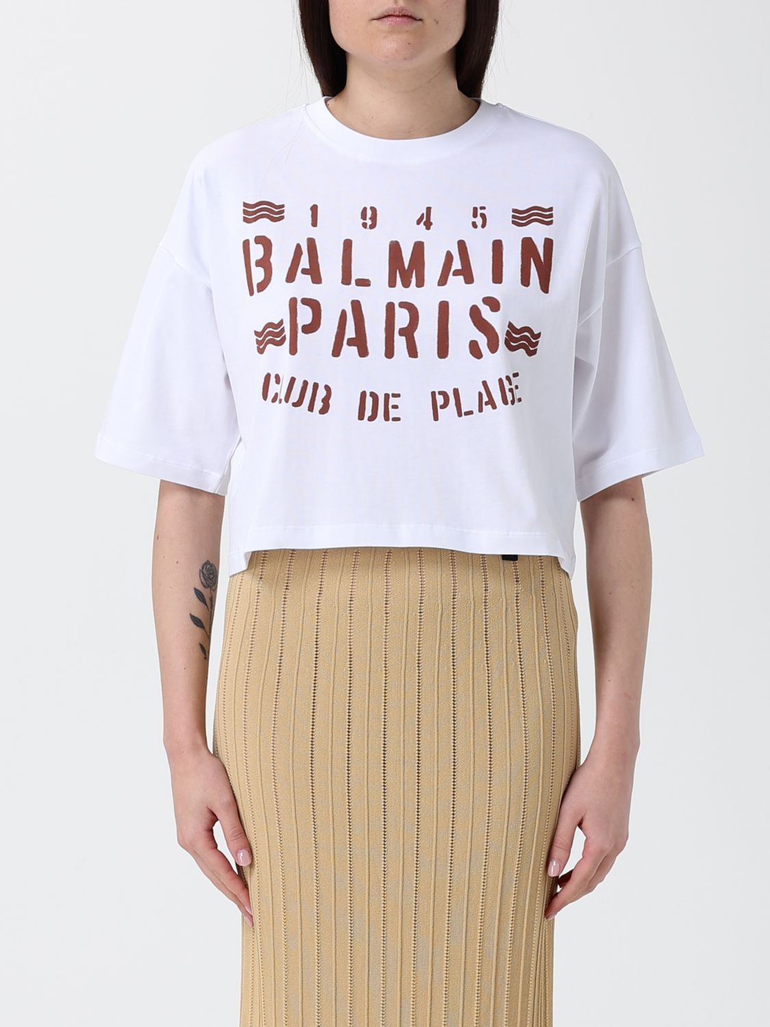 Balmain Balmain T-Shirt Woman White Size M / US 6-8 / IT 42-44 - 1 Thumbnail