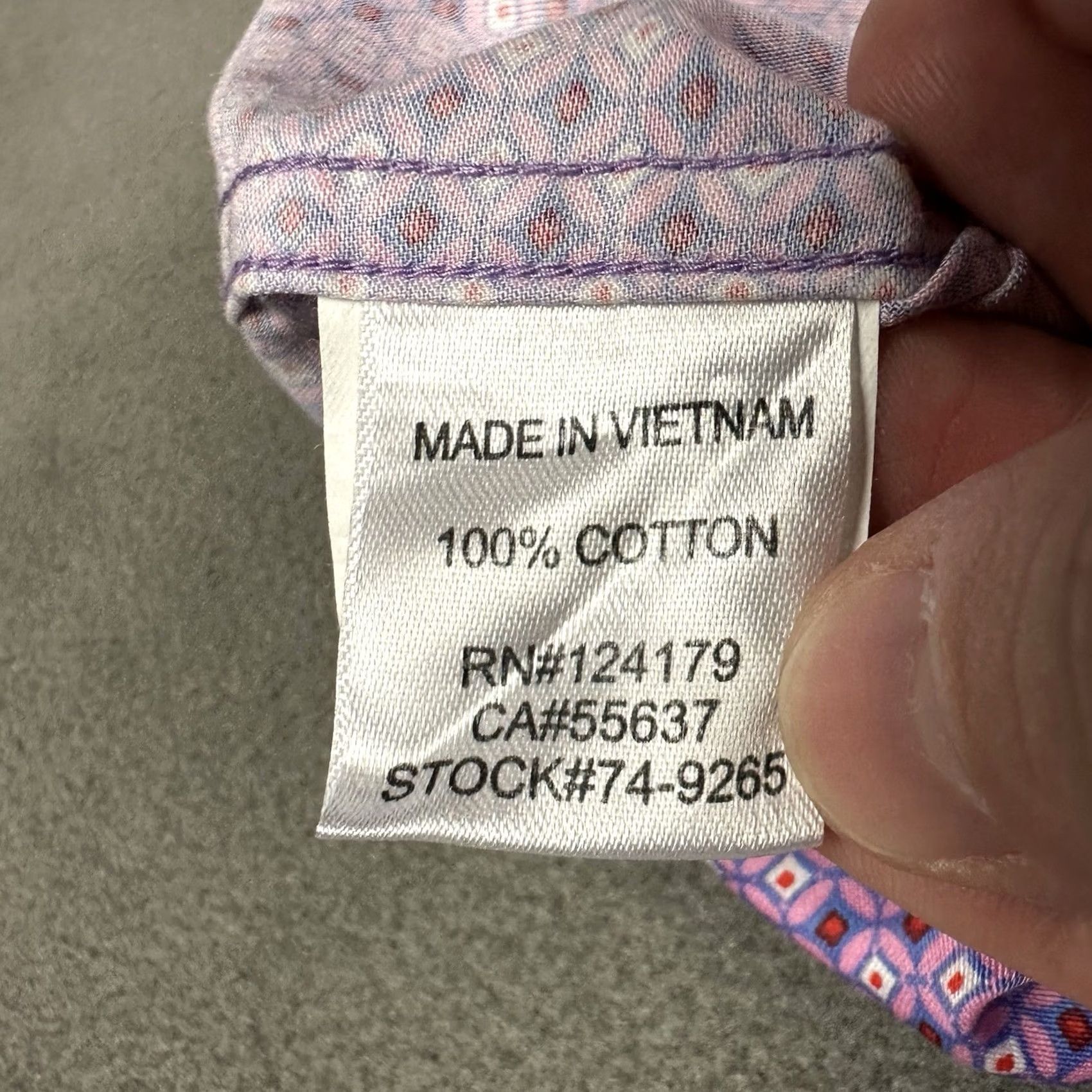 Johnston & Murphy Johnston & Murphy Shirt Mens Large Pink Geometric Button-Down Cotton EUC Size US L / EU 52-54 / 3 - 5 Thumbnail