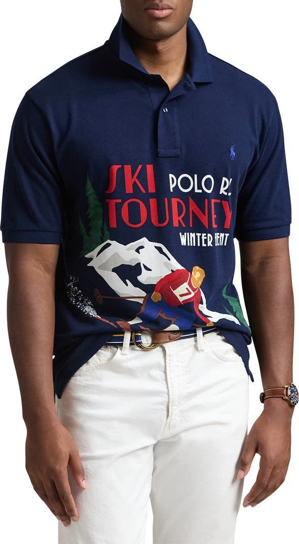Polo Ralph Lauren Polo Ralph Lauren Classic Fit Skier Print Mesh Collared XL Size US XL / EU 56 / 4 - 1 Thumbnail