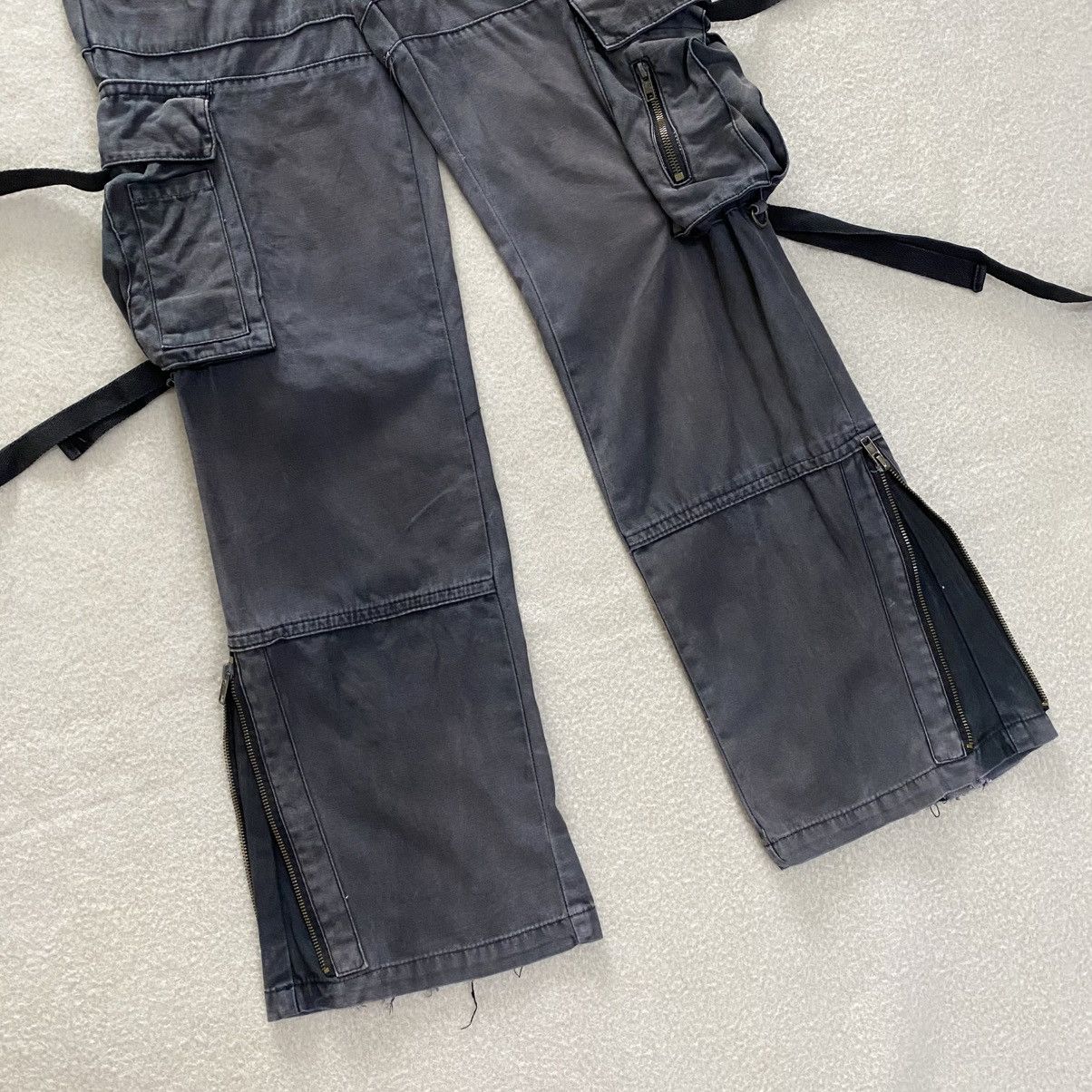 MIDAS Flared Parachute Utility Cargo Pants w30