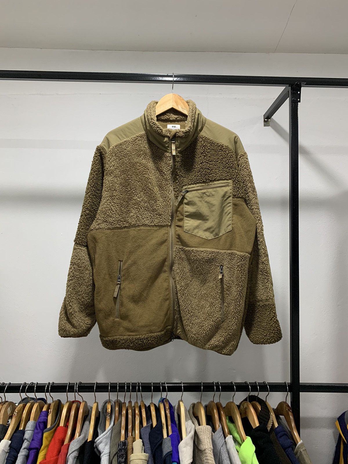 ENGENEERED GARMENTS PATCHWORK FLEECE JACKET VINTAGE