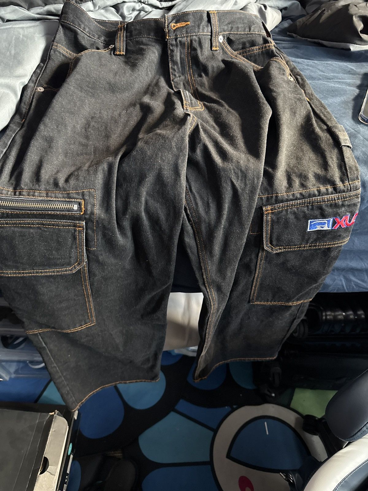 Xlarge X-Large Denim Cargo Work Pants Size US 32 / EU 48 - 1 Thumbnail