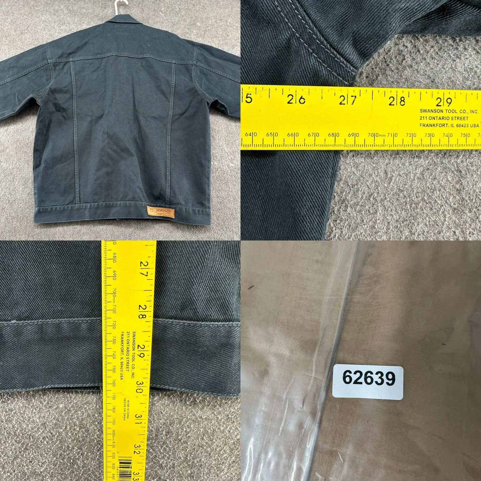 Vintage VINTAGE PJ Jeans Jacket Mens XL Black Denim Trucker 90s Retro Size US 36 / EU 52 - 8 Thumbnail