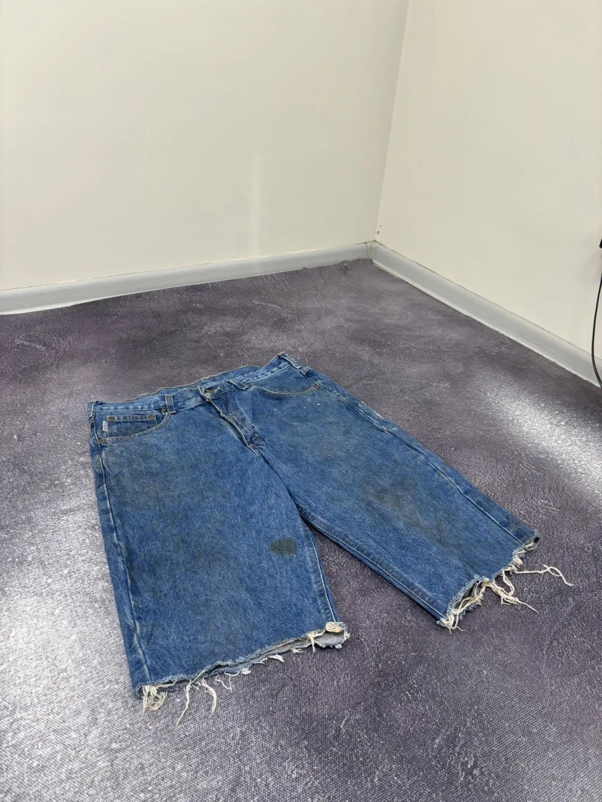 Carhartt × Vintage Vintage Carhartt American Blue Denim Hype Shorts Jorts Size US 34 / EU 50 - 7 Thumbnail