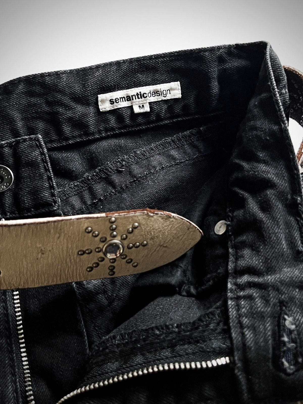 semanticdesign Semantic Design Distressed Flare Jeans SD Bandana Pocket y2k Size US 32 / EU 48 - 14 Thumbnail
