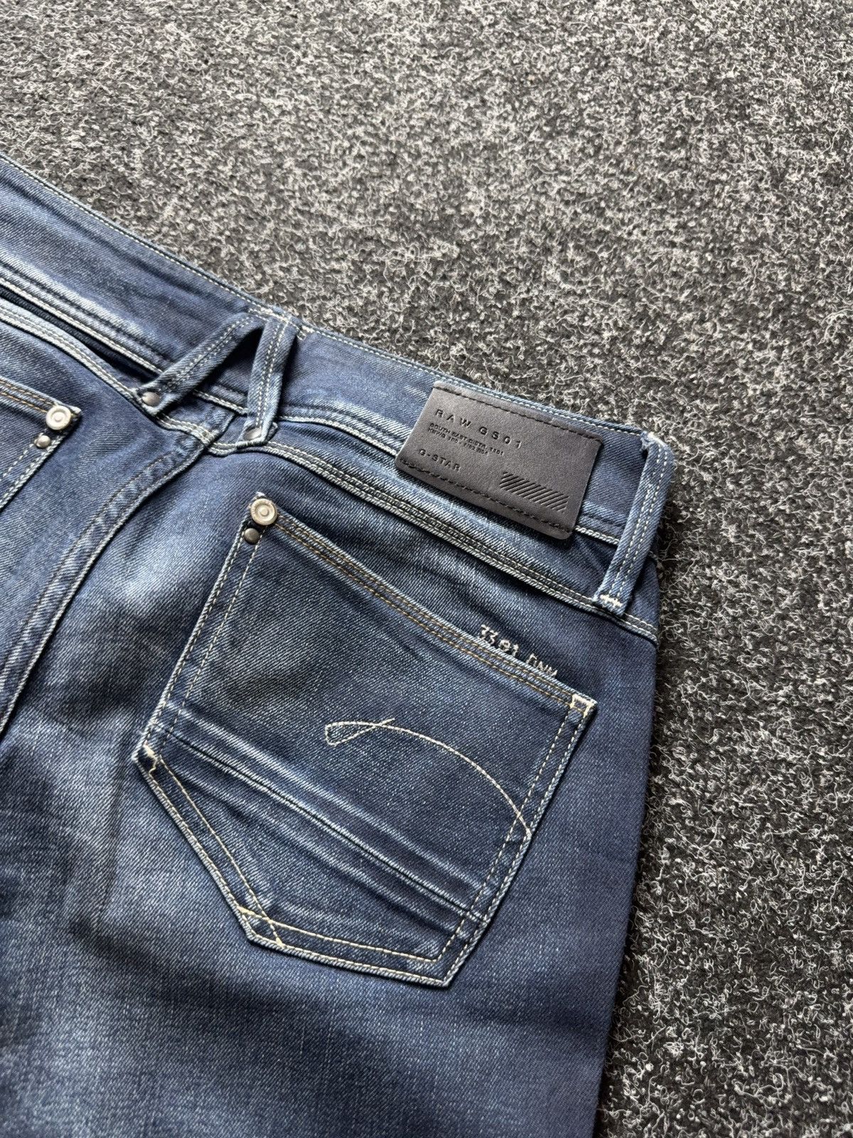 G-Star ⚡️Y2K Vintage G-Star RAW 3301 Slim Denim Jeans Dark Wash Size 31" - 16 Thumbnail