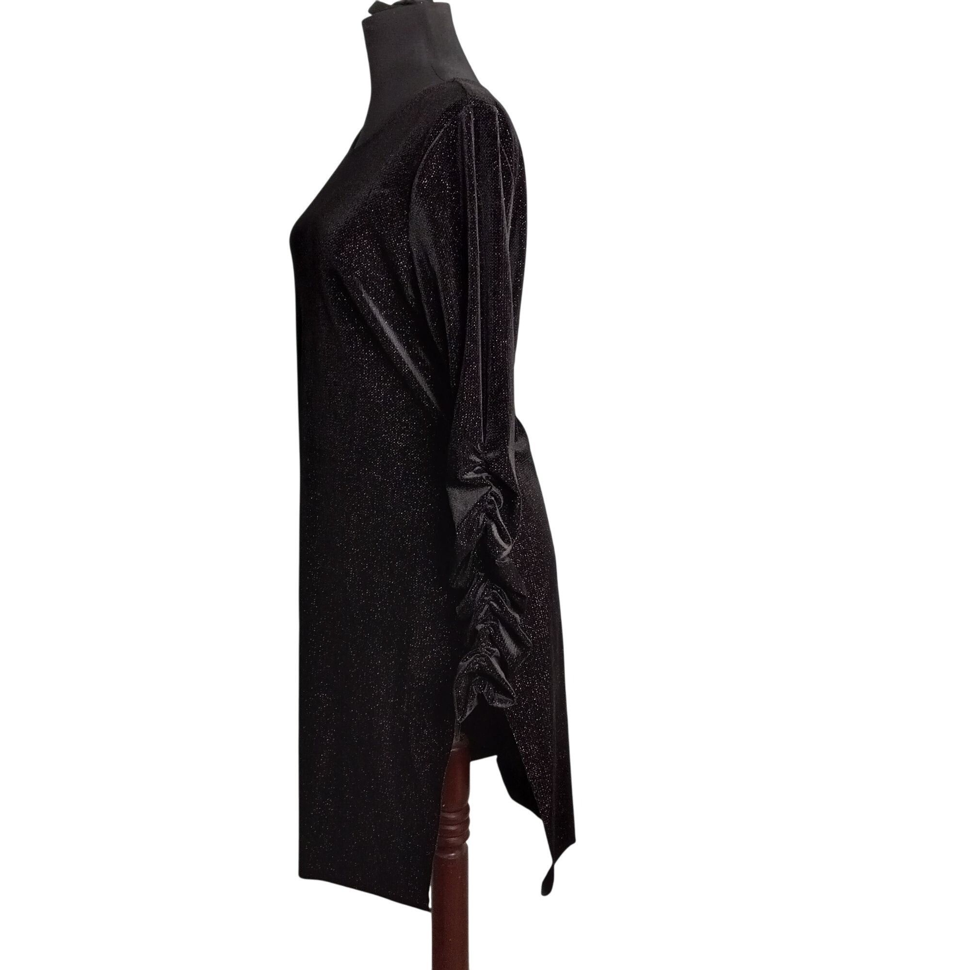 Vince Camuto Vince Camuto Size M Dress Black Sparkle Velvet Long Sleeve S Size M / US 6-8 / IT 42-44 - 2 Thumbnail
