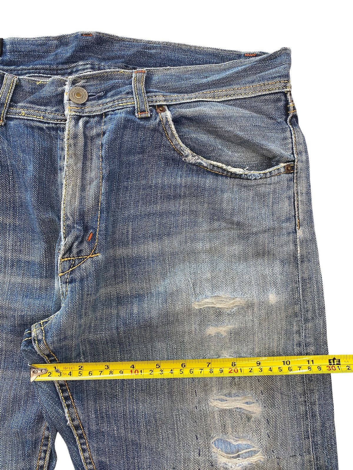 Japanese Brand Japanese Brand Faded Wash Patches Straight Leg Style Jeans Size US 34 / EU 50 - 7 Thumbnail