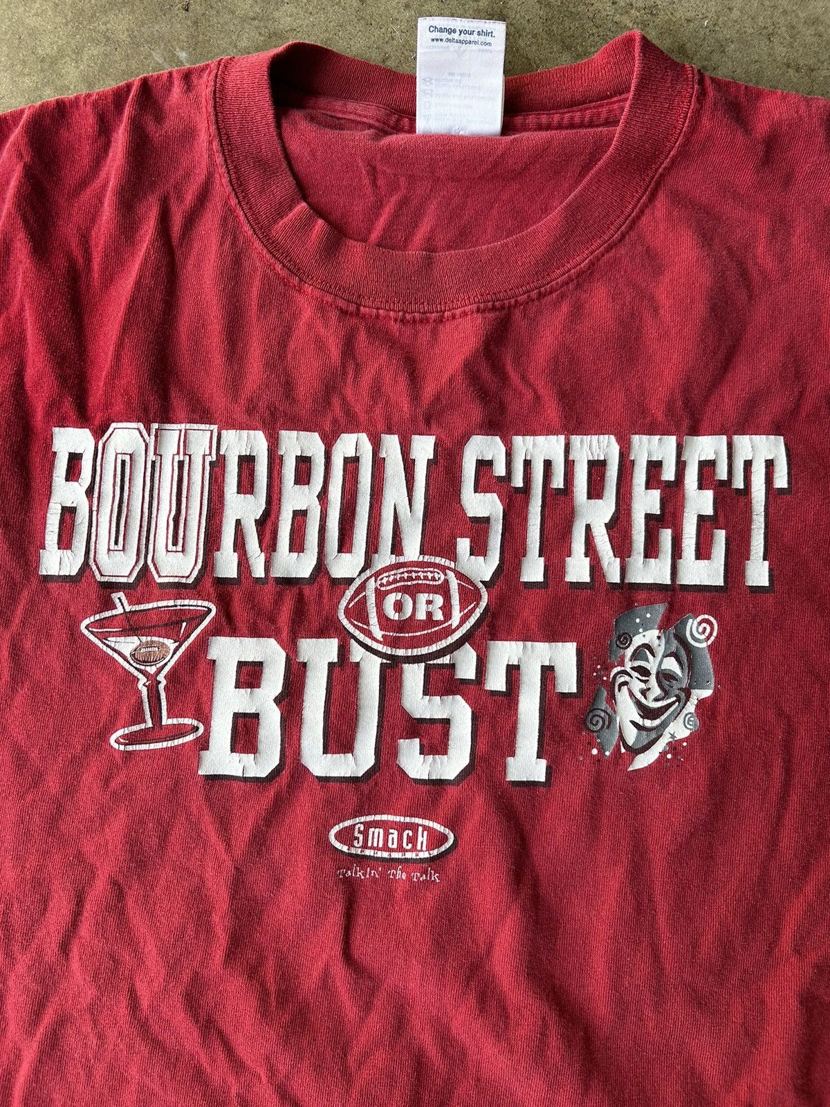 Delta × Vintage Vintage 2004 Bourbon Street Or Bust New Orleans Double Sided Size US L / EU 52-54 / 3 - 2 Thumbnail