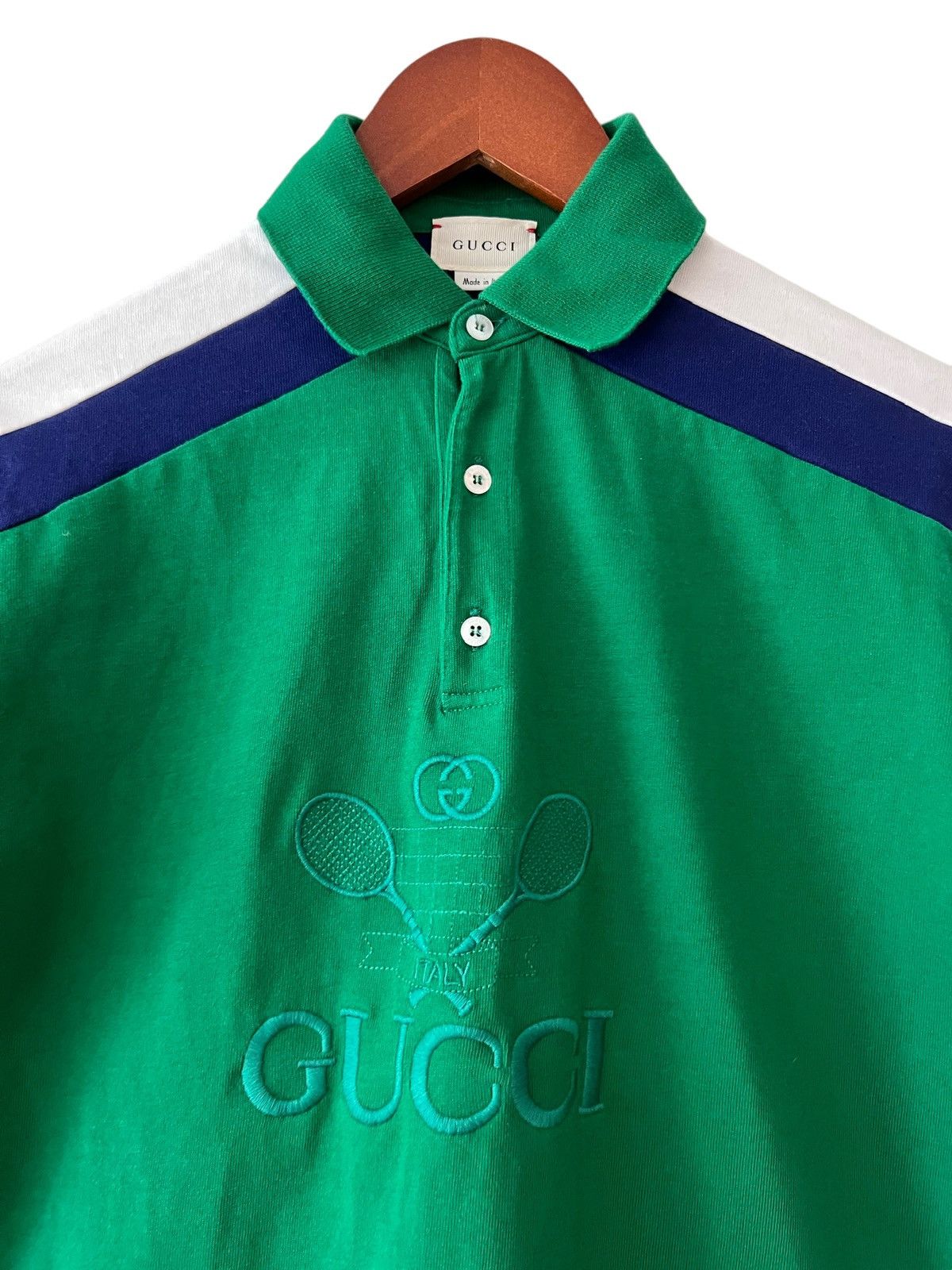Gucci × Vintage Gucci Tennis Polo Shirt Youth Kids Toddler Size US XXS / EU 40 - 4 Thumbnail