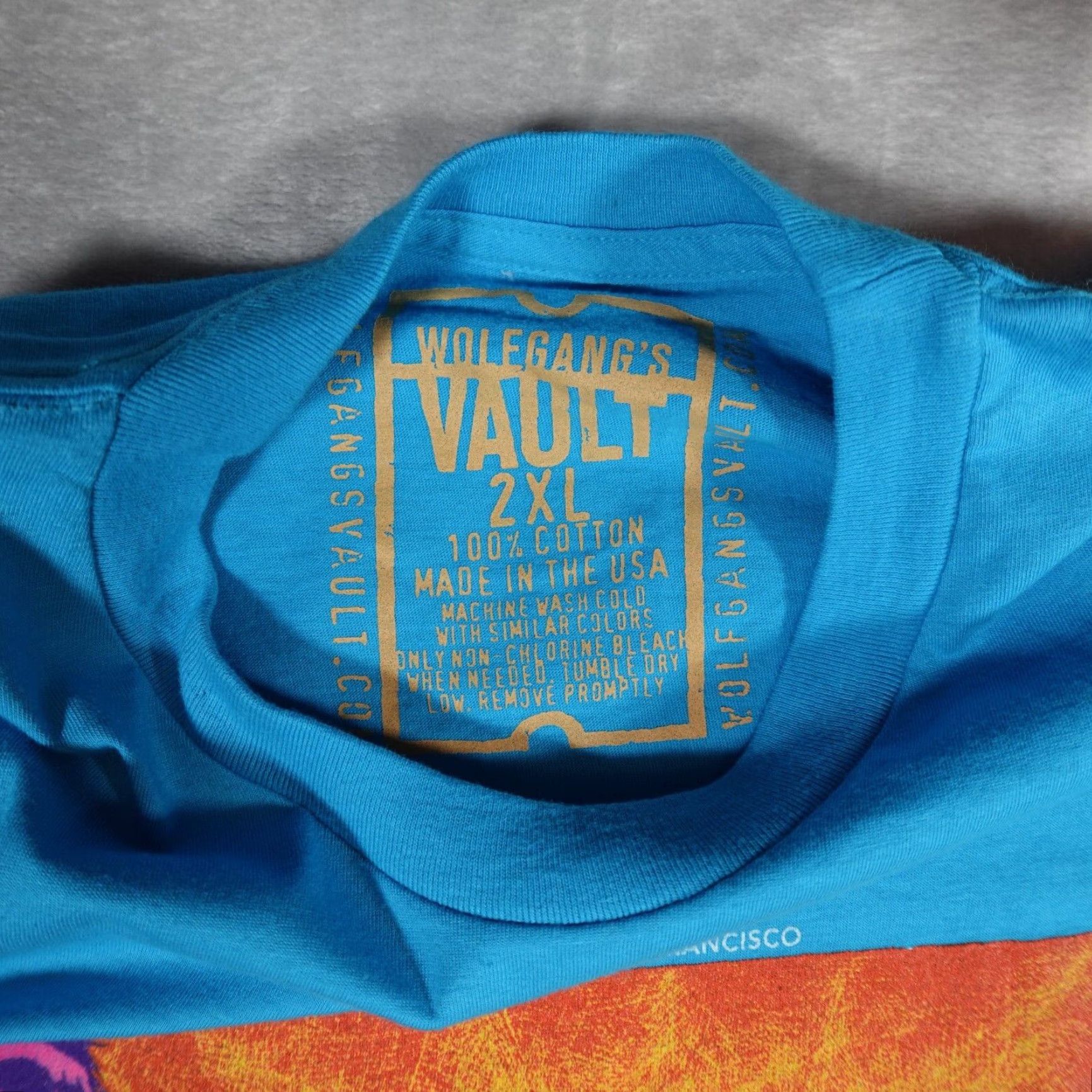 Vintage VINTAGE Wolfgangs Vault Band T-Shirt Men's 2XL Cotton Blue Short Sleeve Crew Neck Music Concert Size US XXL / EU 58 / 5 - 5 Thumbnail