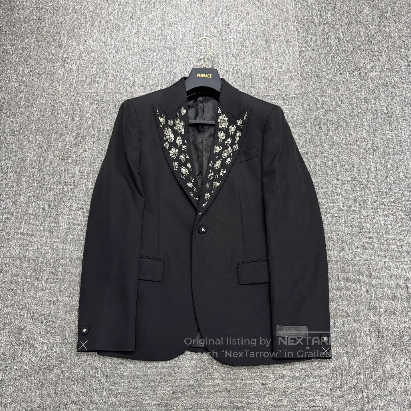 Versace Versace hydraulic drill，Wool fur suit jacket| Size 48R - 1 Thumbnail