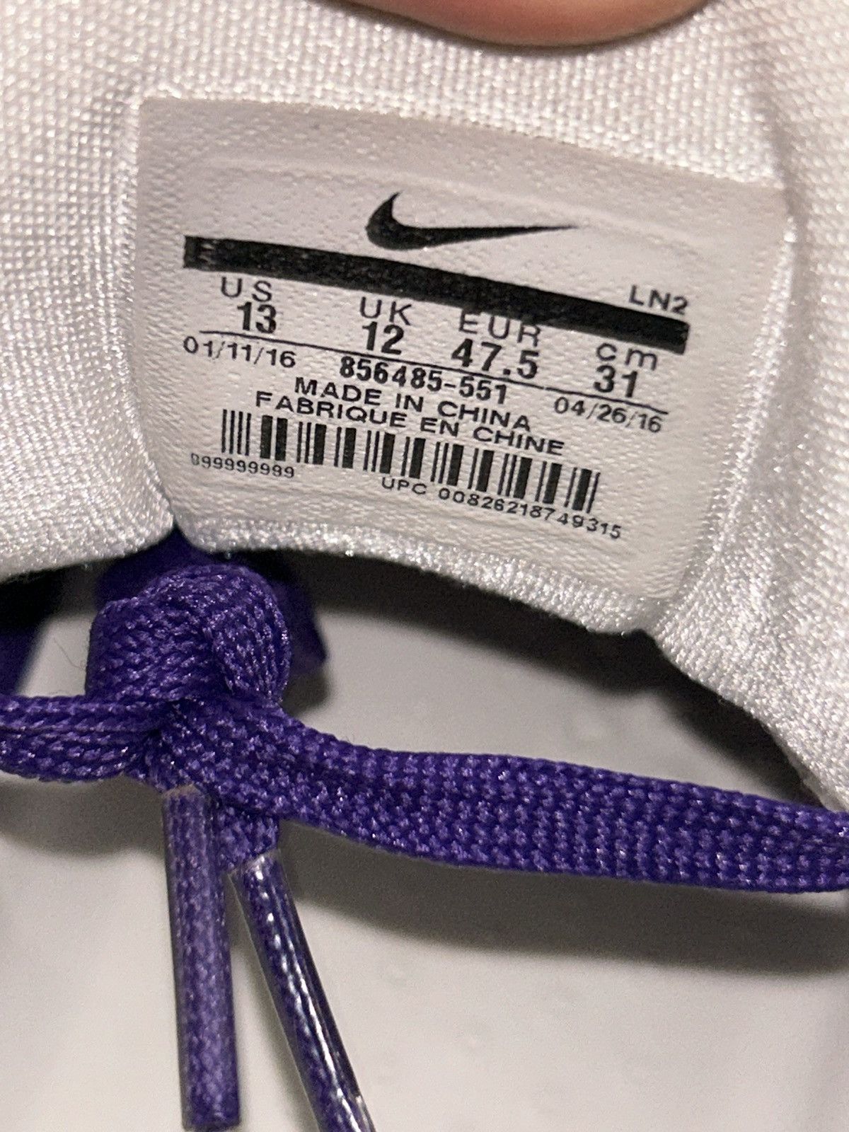 Nike Nike Kobe 11 XI Elite Low TB Court Purple 856485-551 size 13 Size US 13 / EU 46 - 11 Thumbnail