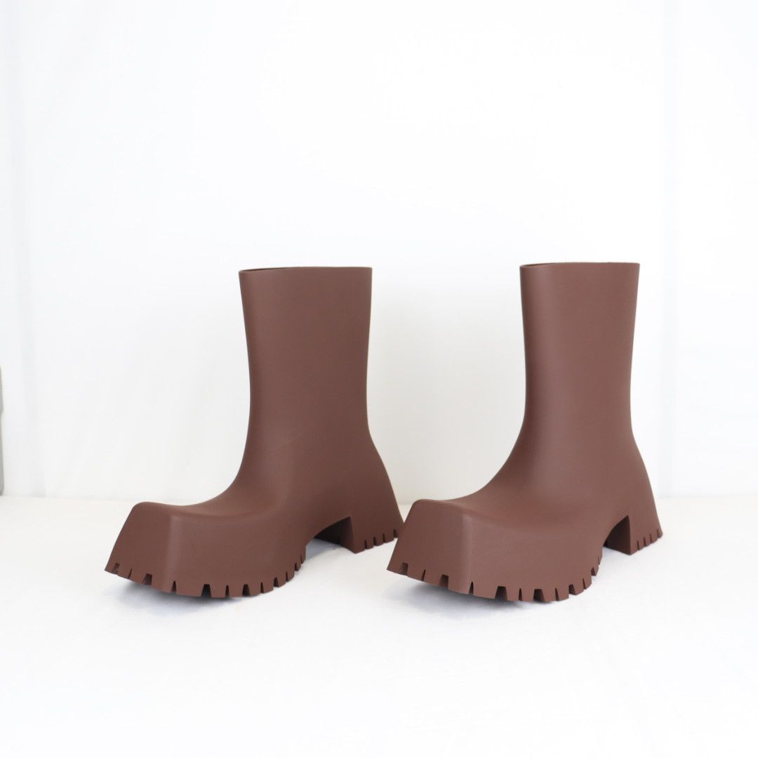 Balenciaga o1rshd1 Q:4 / Trooper Rubber Boots in Coffee Brown Size US 9 / EU 42 - 8 Thumbnail
