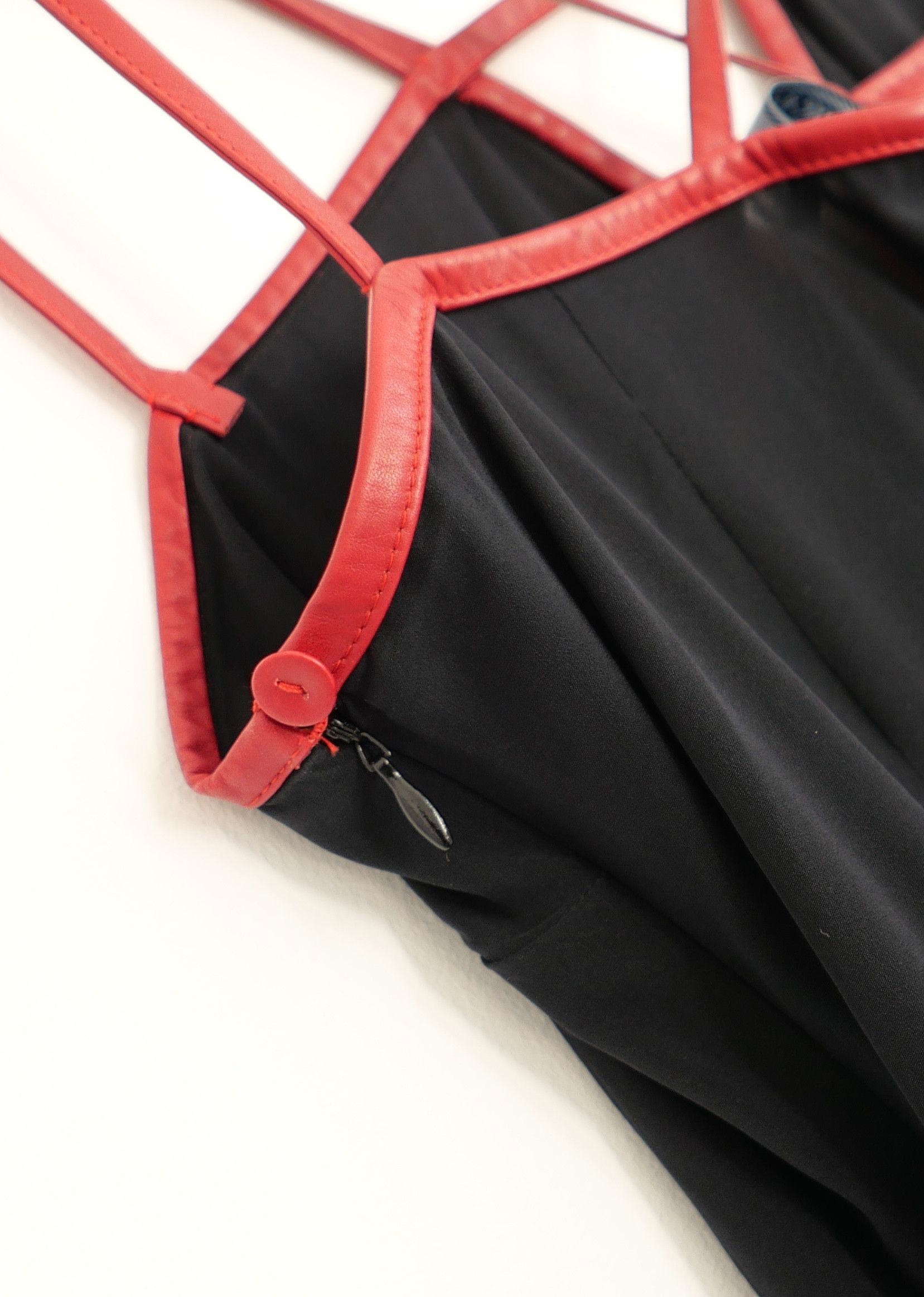 Prada Prada Fall 2014 Leather Strap Silk Dress Size M / US 6-8 / IT 42-44 - 4 Thumbnail