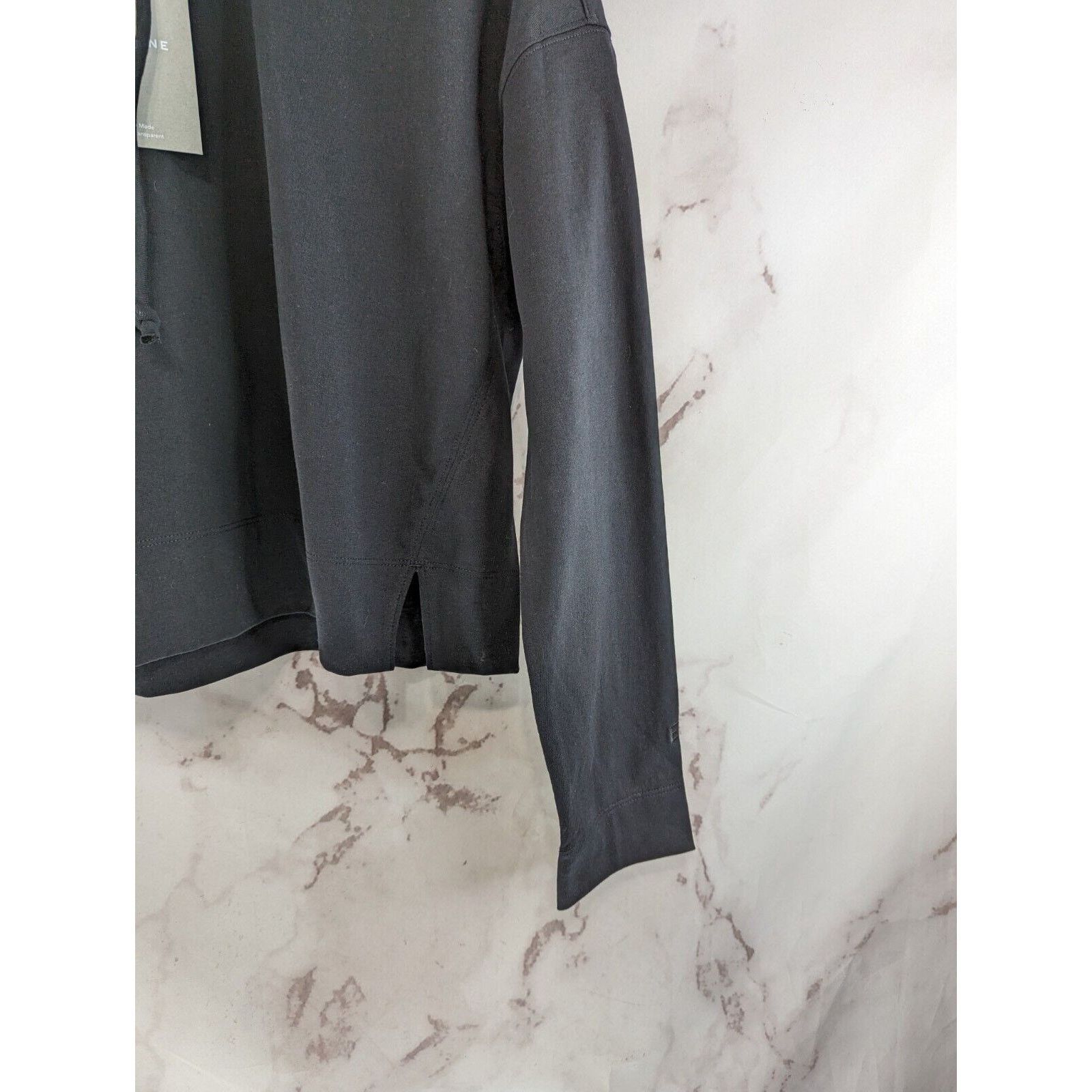 Everlane Everlane Hoodie Womens XS Black Retro Jersey Sweatshirt Size XS / US 0-2 / IT 36-38 - 4 Thumbnail