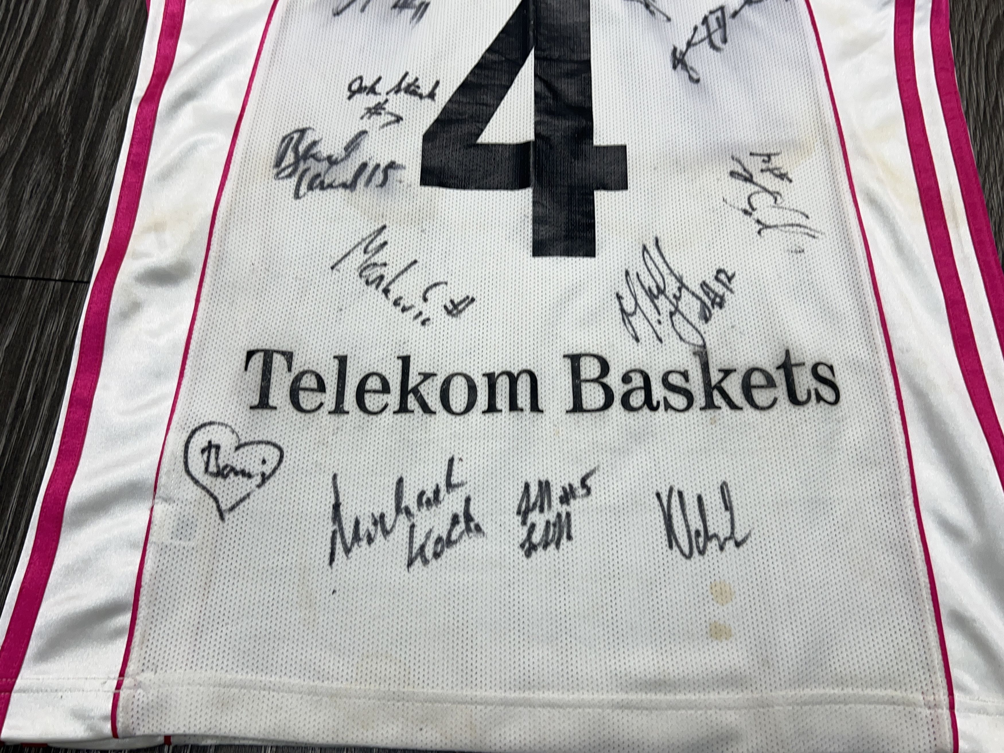 NBA Lot x3 Adidas Telekom Baskets Bonn Basketball Jersey Size US XL / EU 56 / 4 - 21 Thumbnail