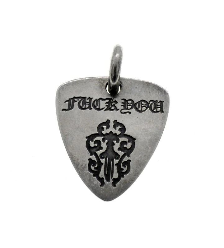 Chrome Hearts Chrome hearts silver Fuck You guitar pick pendant Size ONE SIZE - 1 Thumbnail