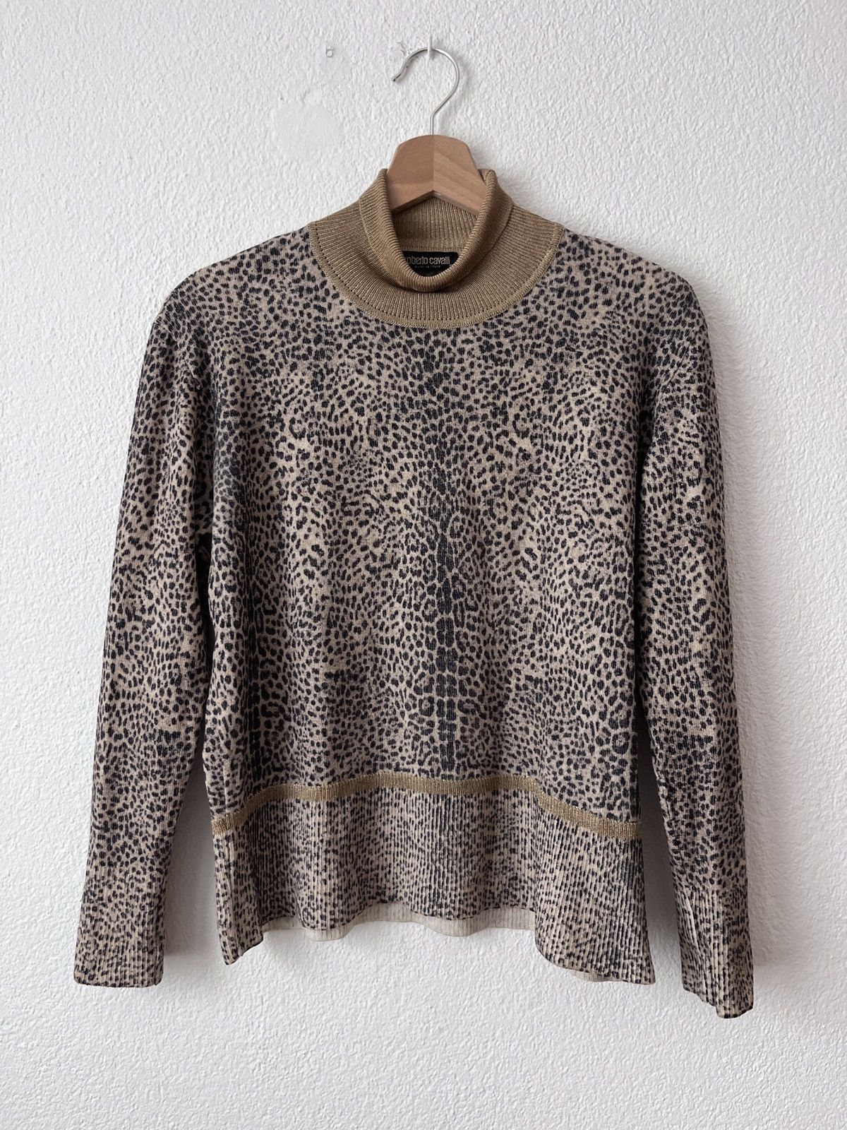 Roberto Cavalli Roberto Cavalli leopard knitted sweater 90s 2000s era wool L Size L / US 10 / IT 46 - 8 Thumbnail