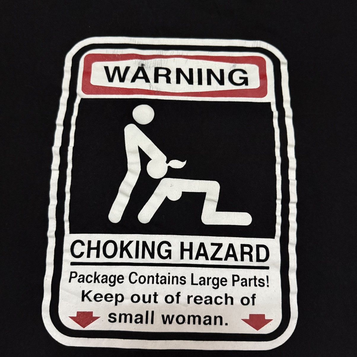 Vintage Warning Choking Hazard Big Logo T Shirt Size US XL / EU 56 / 4 - 5 Thumbnail
