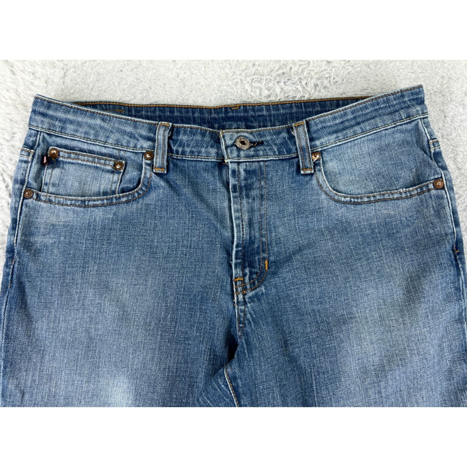 Ralph Lauren VINTAGE Ralph Lauren Women’s Jeans Bootcut 12 Blue Denim Cotton Blend 28in Inseam Size 34" / US 12 / IT 48 - 4 Thumbnail