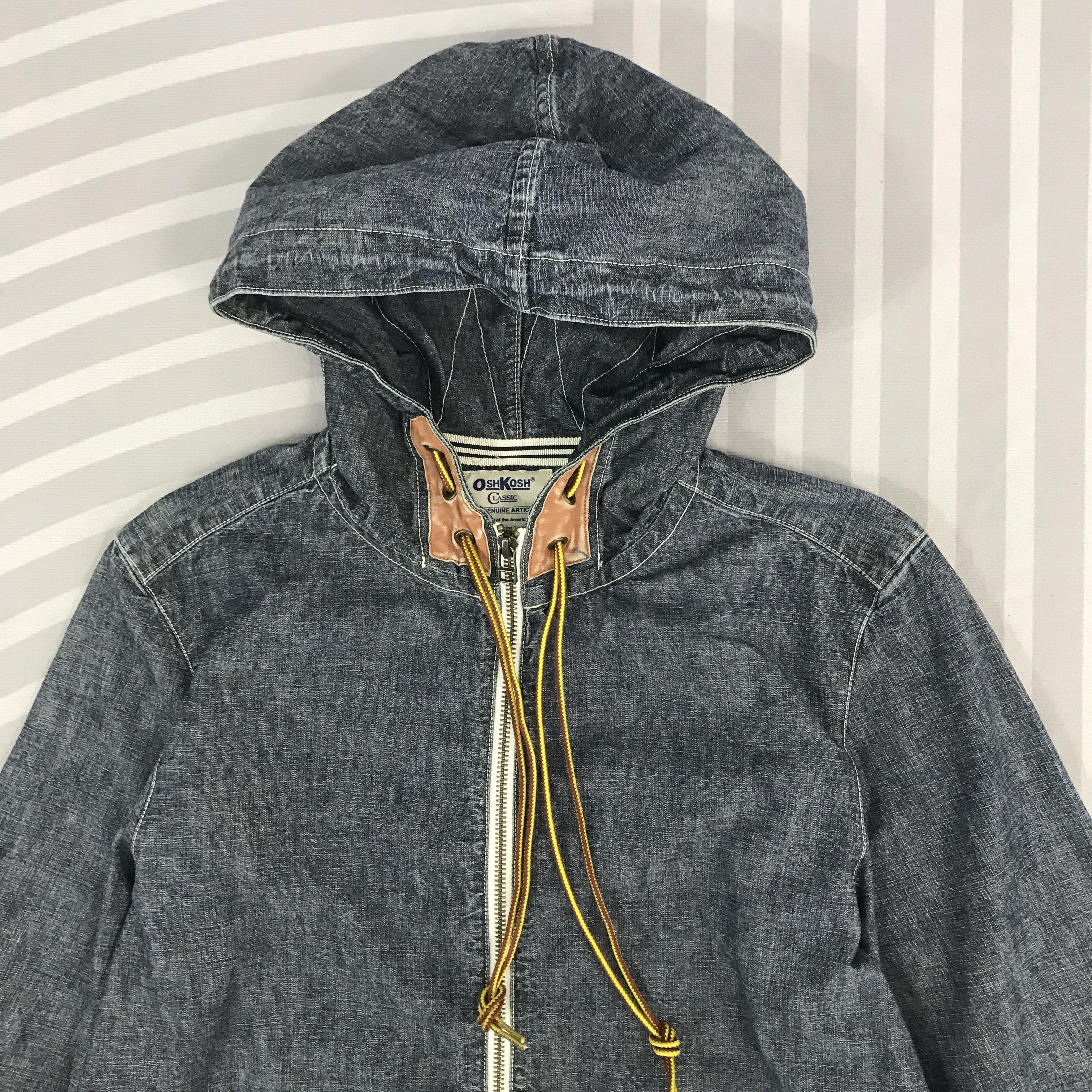 Oshkosh × Vintage Vintage OshKosh Classic Denim hoodies Jacket Size US M / EU 48-50 / 2 - 2 Thumbnail