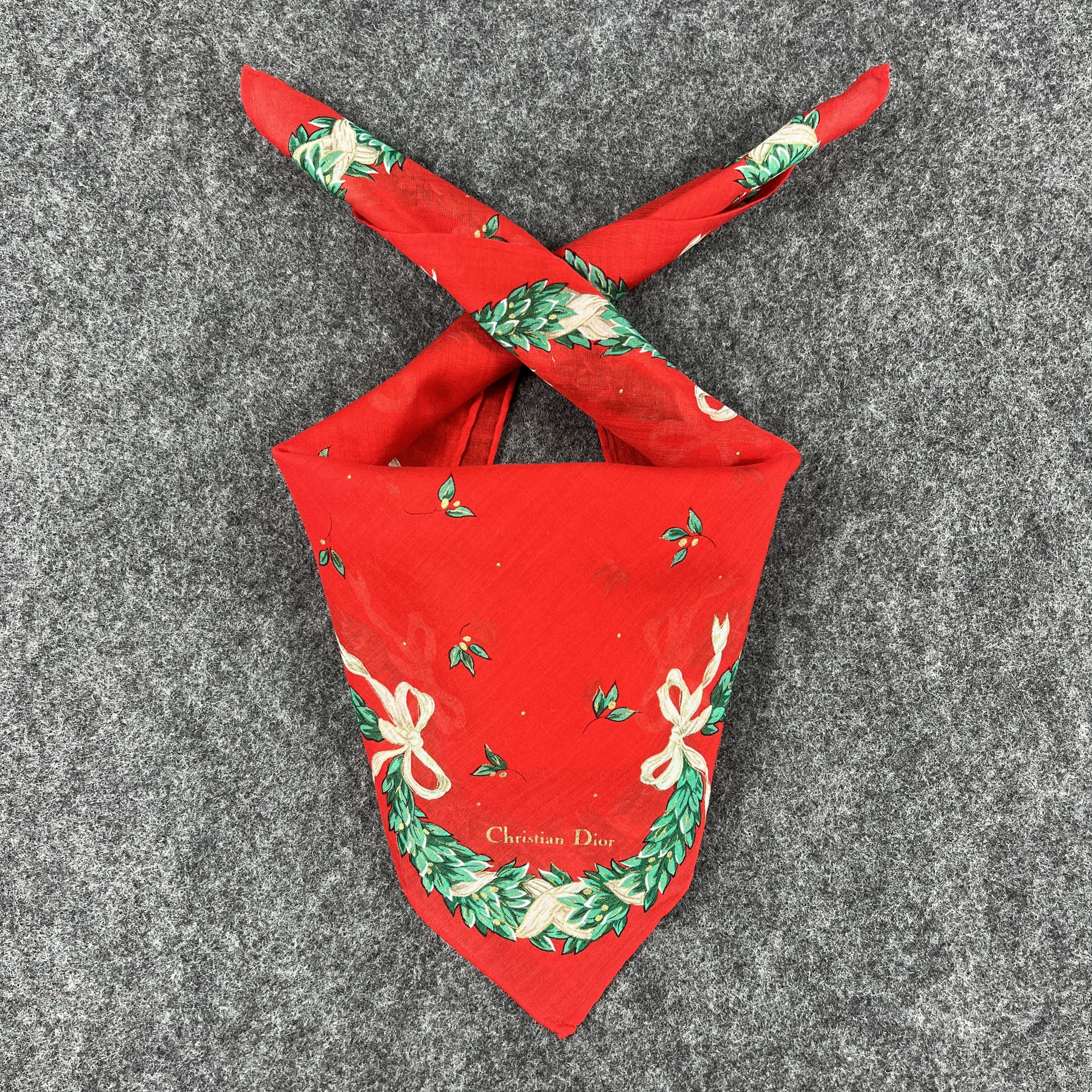 Vintage Christian Dior Handkerchief / Bandana / Neckerchief B167 Size ONE SIZE - 1 Thumbnail