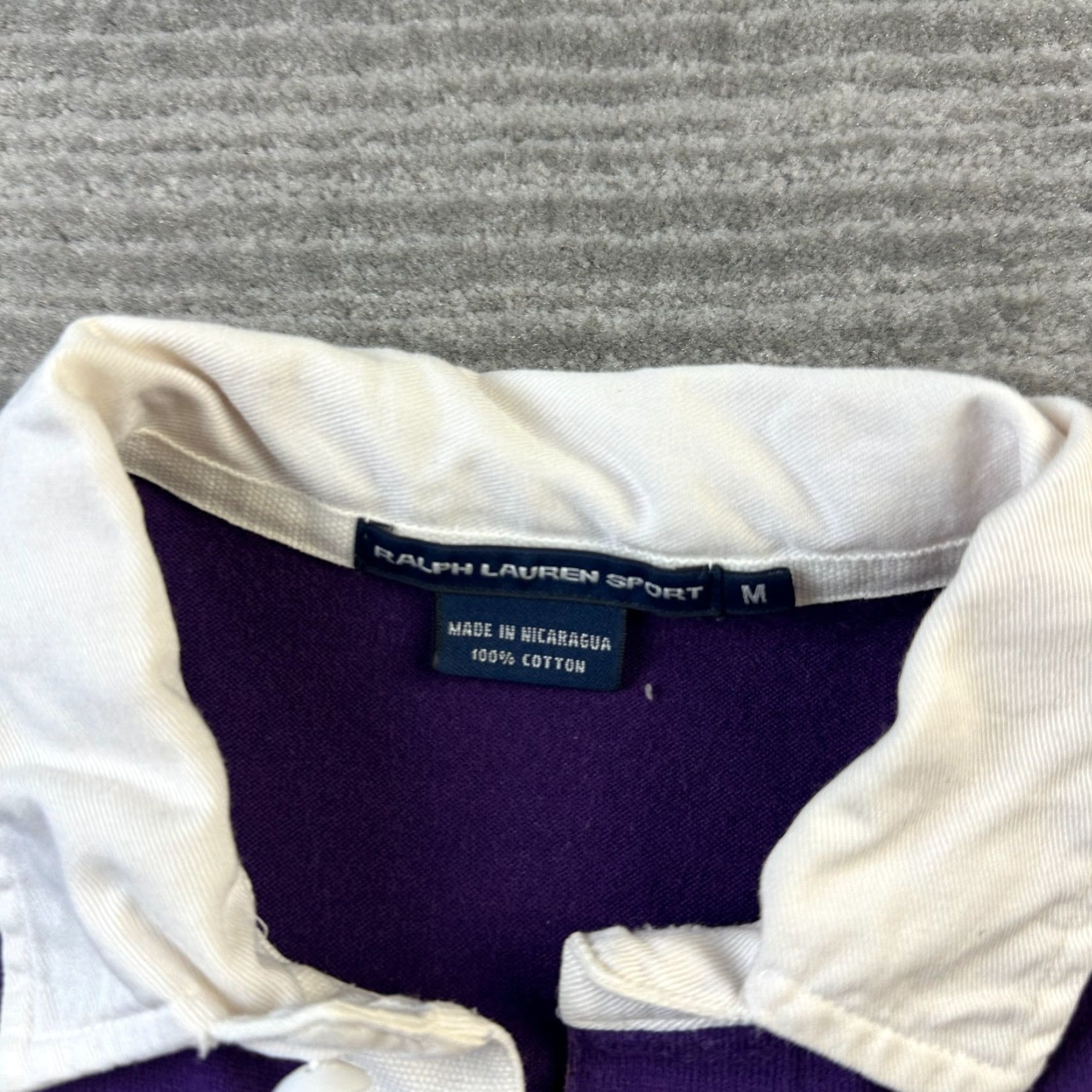 Polo Ralph Lauren VINTAGE Polo Ralph Lauren Shirt Womens Medium Purple Rugby Crest Y2K Preppy Size M / US 6-8 / IT 42-44 - 5 Thumbnail
