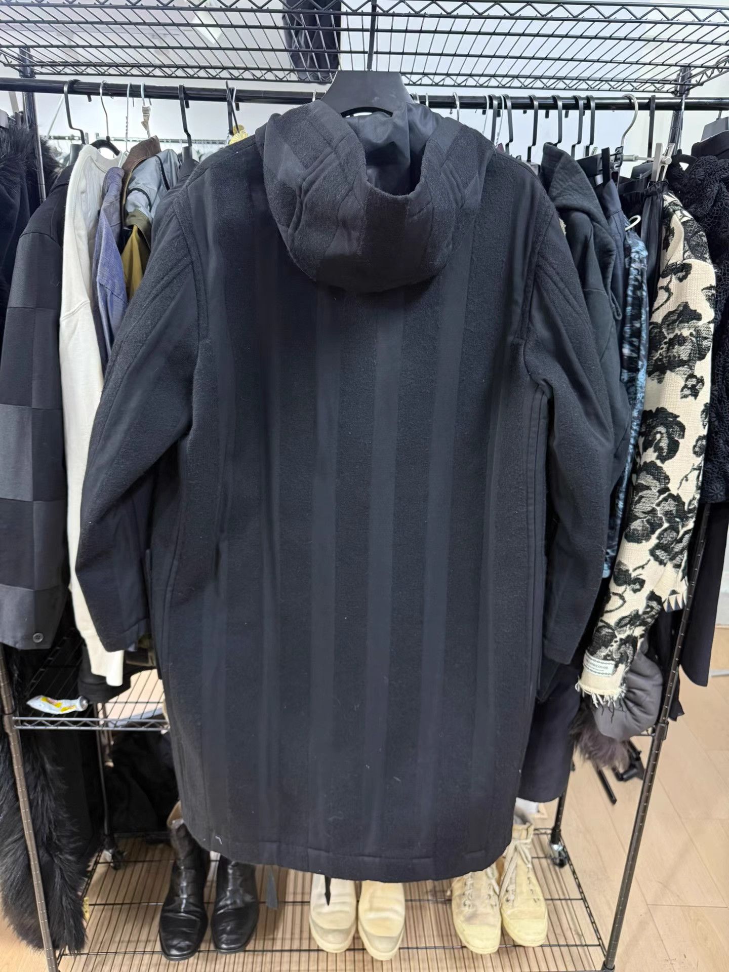 Yohji Yamamoto Yohji Yamamoto Stripe Patchwork Toggle Coat K20 Size US M / EU 48-50 / 2 - 3 Thumbnail