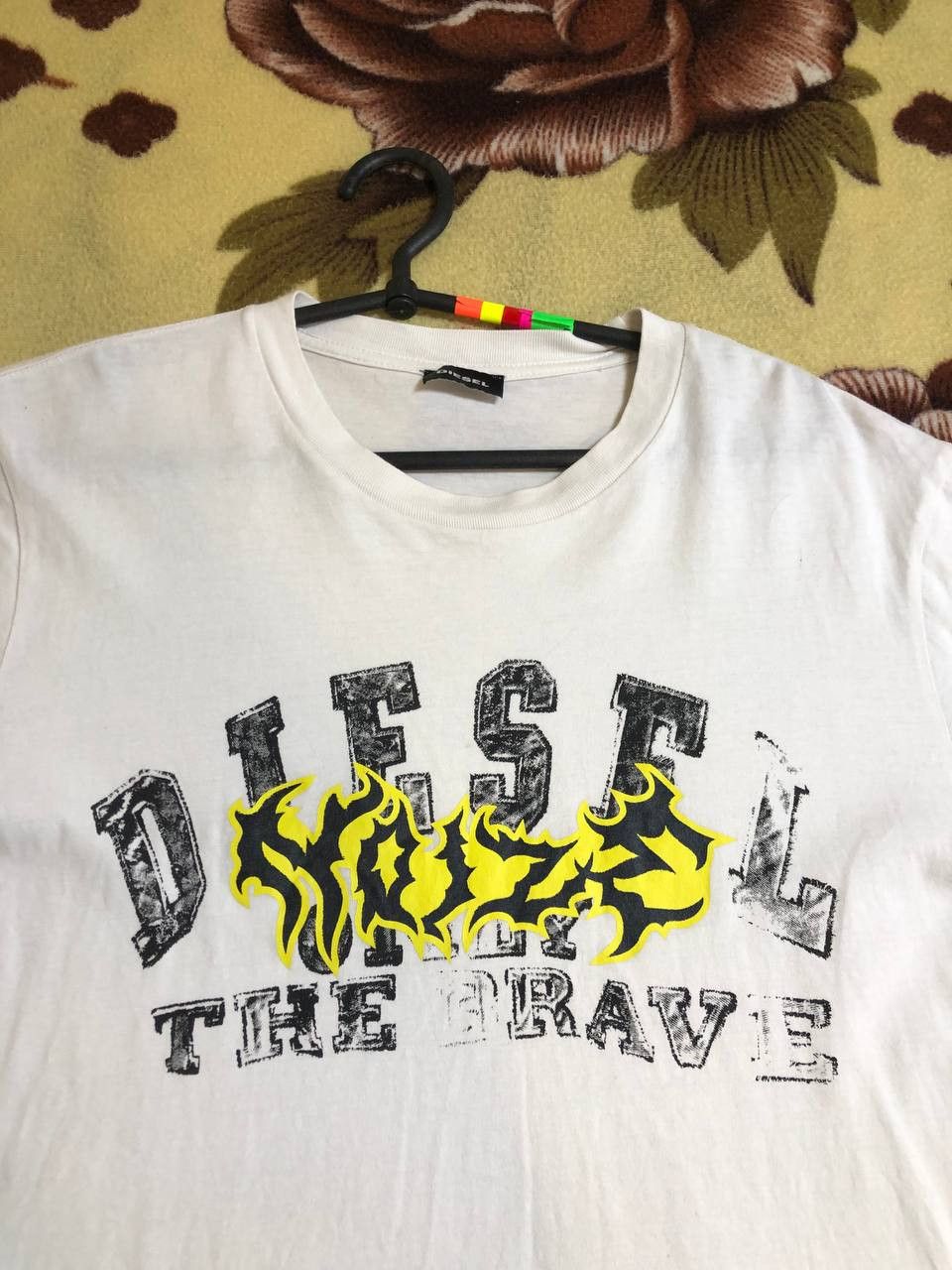 Diesel Diesel Men's White Graphic Print Short Sleeve T-Shirt Cotton Size US L / EU 52-54 / 3 - 20 Thumbnail