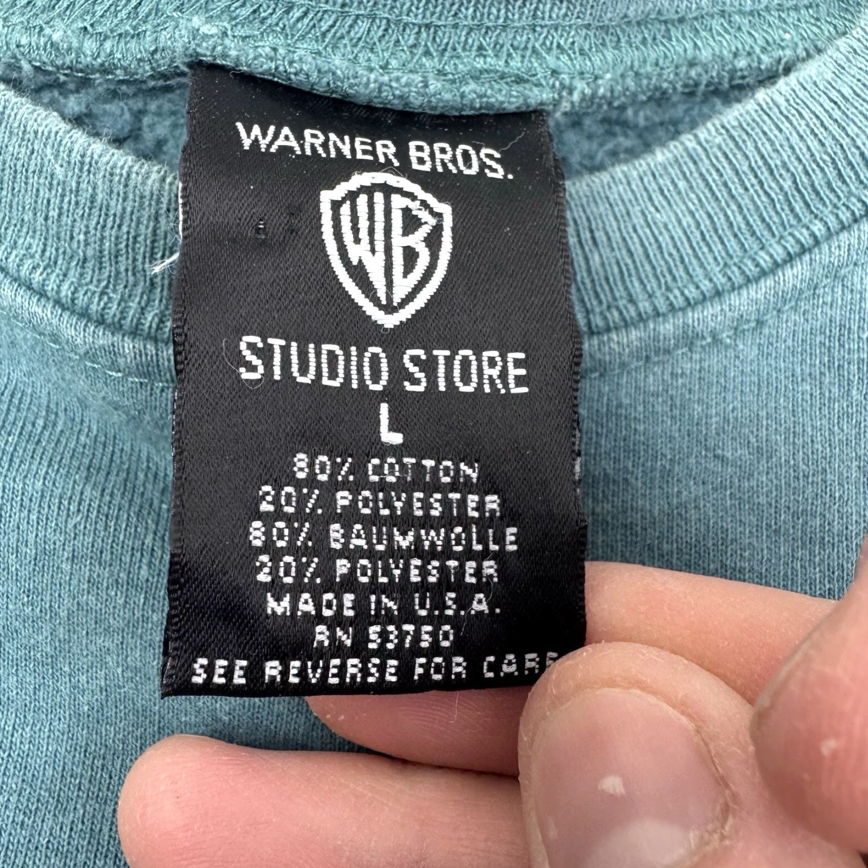 Vintage VINTAGE Warner Bros. Golf Sweatshirt Adult Large Green Pullover Cartoon 90s Mens Size US L / EU 52-54 / 3 - 3 Thumbnail