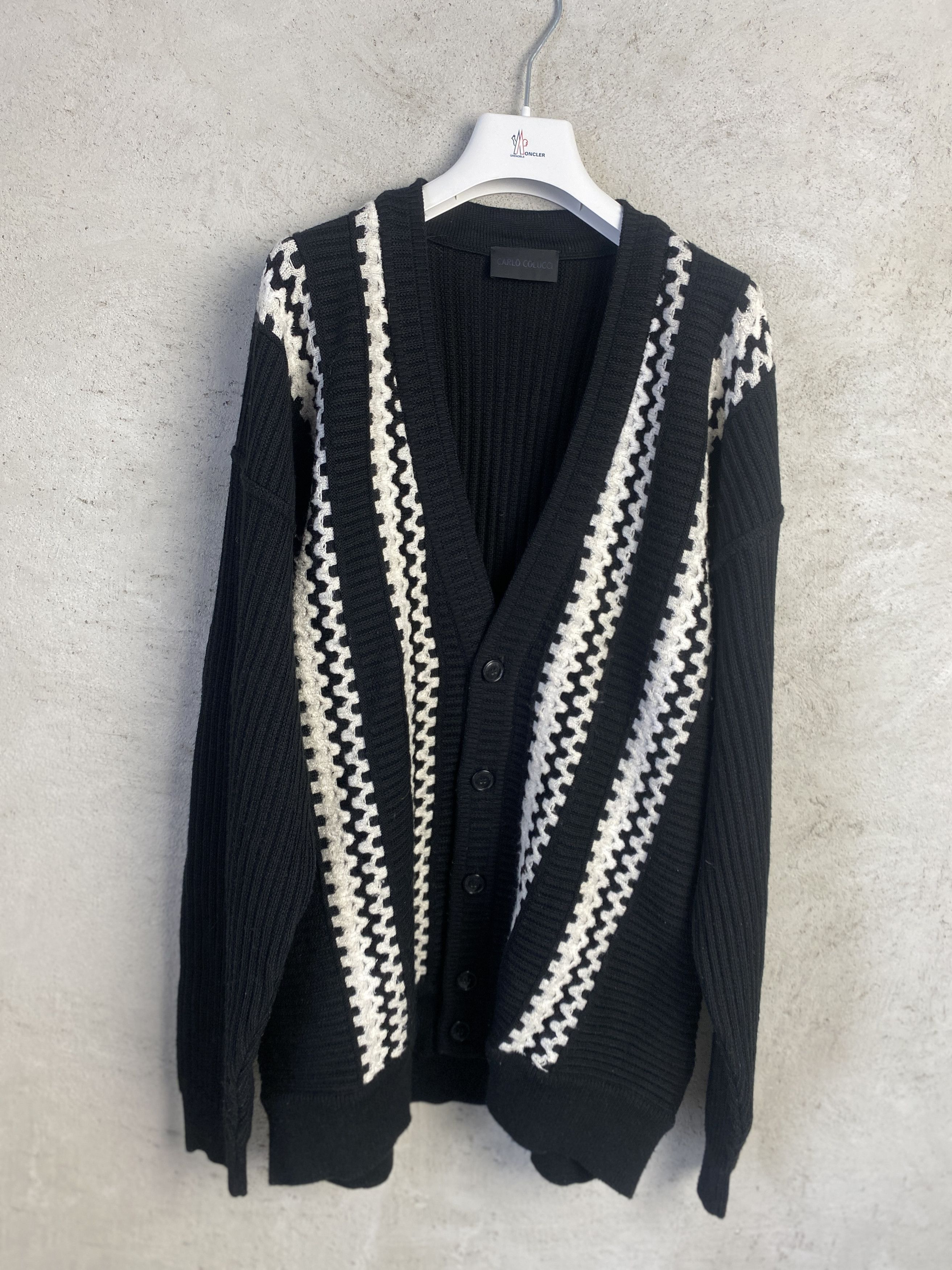 Carlo Colucci Carlo Colucci black cardigan casual wool vintage Size US XL / EU 56 / 4 - 1 Thumbnail