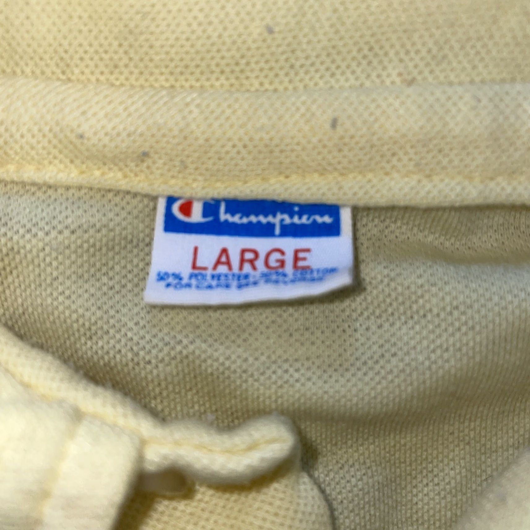 Champion VINTAGE Champion Polo Shirt Mens L USA Yellow Cotton Blend Shirt Size US L / EU 52-54 / 3 - 4 Thumbnail