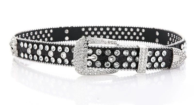 Leather × Skulls × Streetwear Rhinestone Skull PU Leather