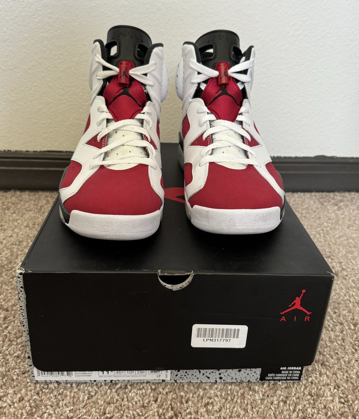 dtlr jordan 6 carmine