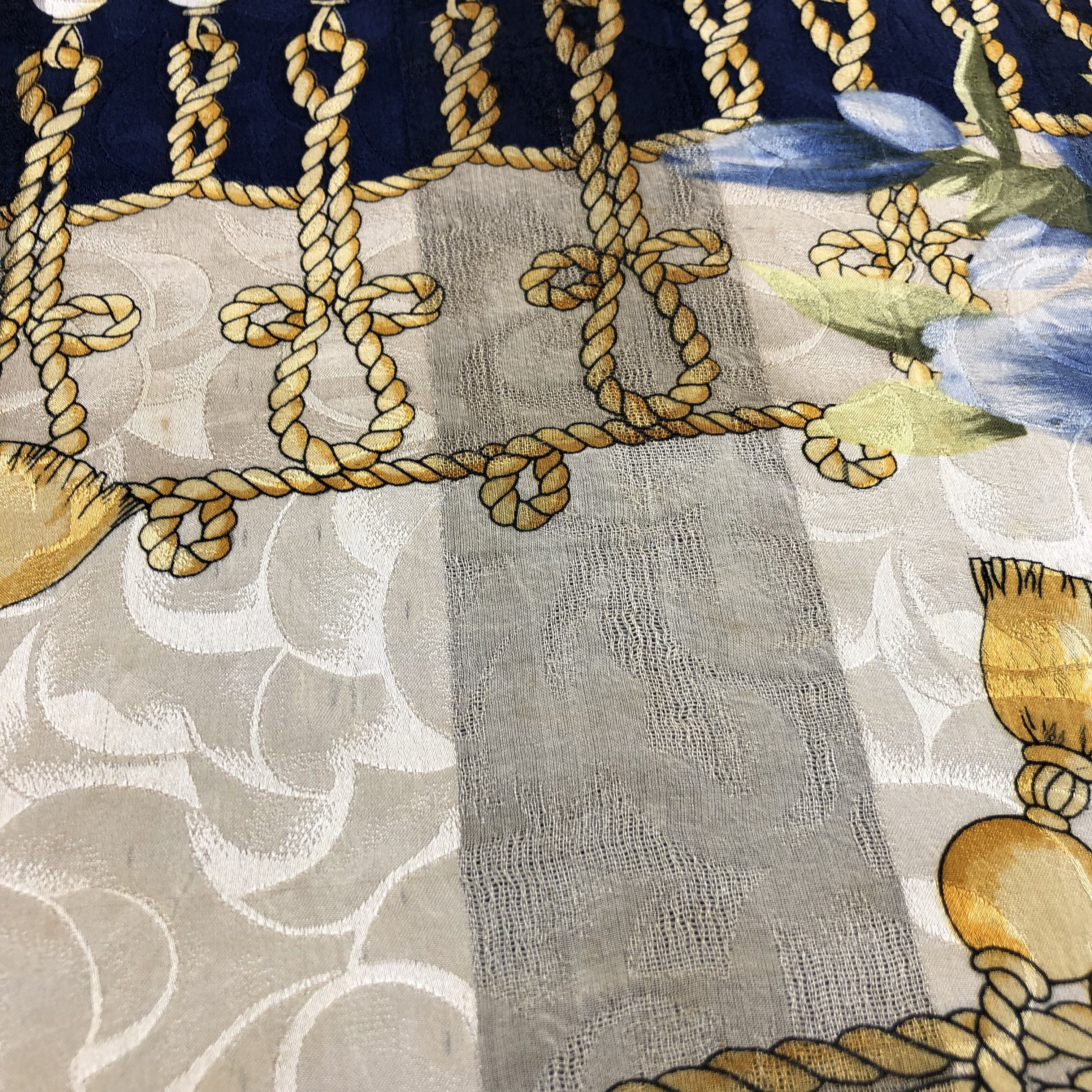 Japanese Brand Luxury Design Silk Scarf M866 Size ONE SIZE - 8 Thumbnail