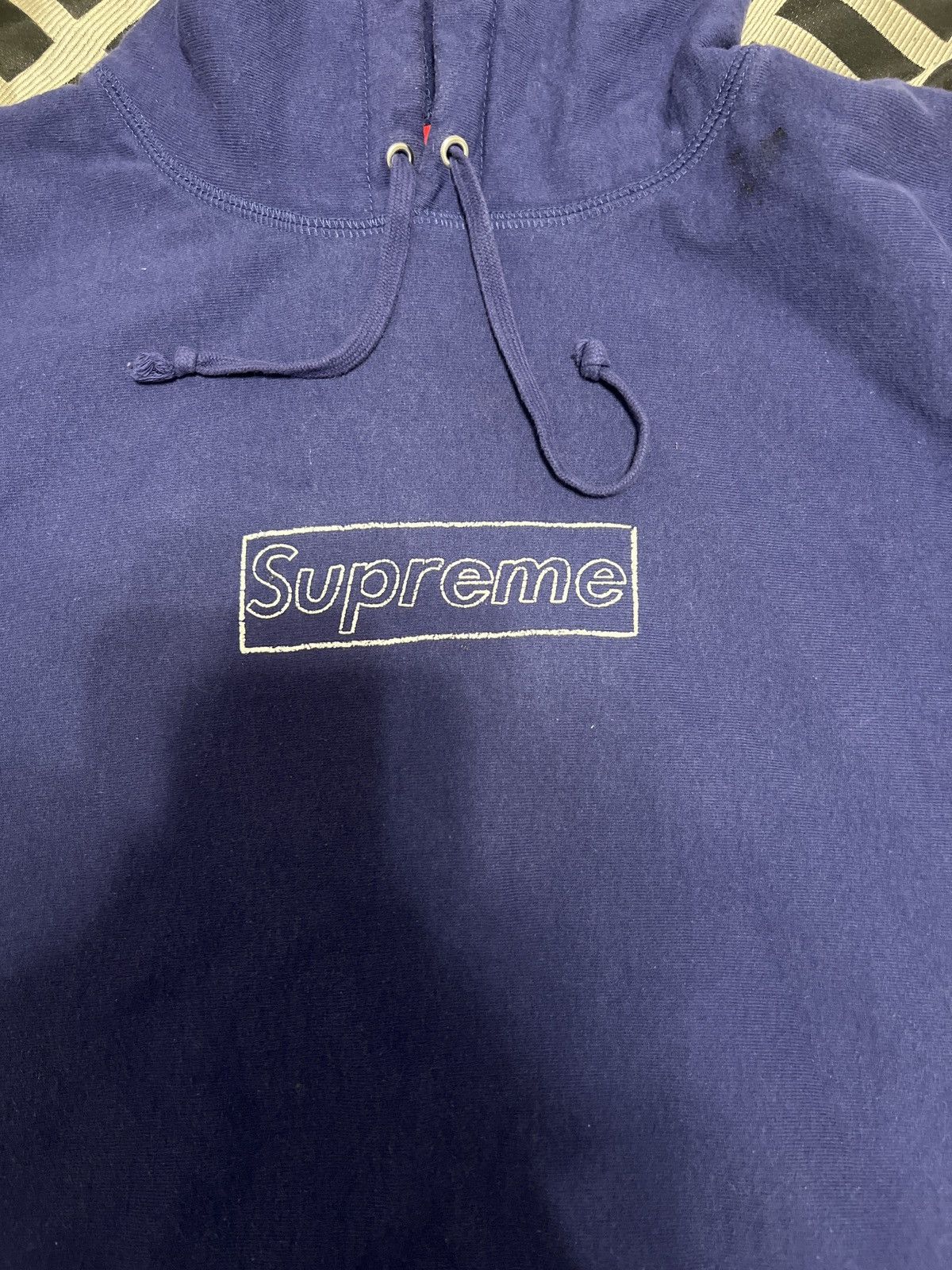 Kaws × Supreme SUPREME X KAWS NAVY BLUE HOODIE Size US L / EU 52-54 / 3 - 2 Thumbnail