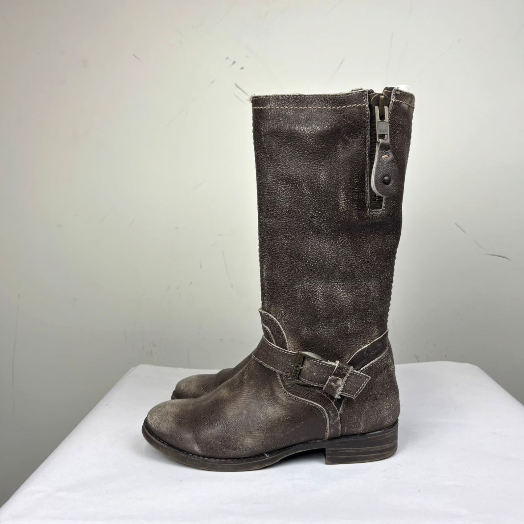 Bed Stu Bed Stu Token Motorcycle Hi Boots Women 8.5 Brown Leather Biker Preowned Women 8.5 Size US 9 / IT 39 - 5 Thumbnail