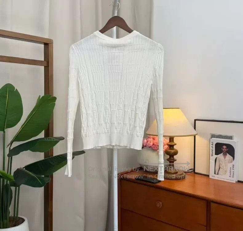 Hermes Hermes Patterned Zip Long Sleeve Knit Cardigan Size XXS / US 00 / IT 34 - 2 Thumbnail