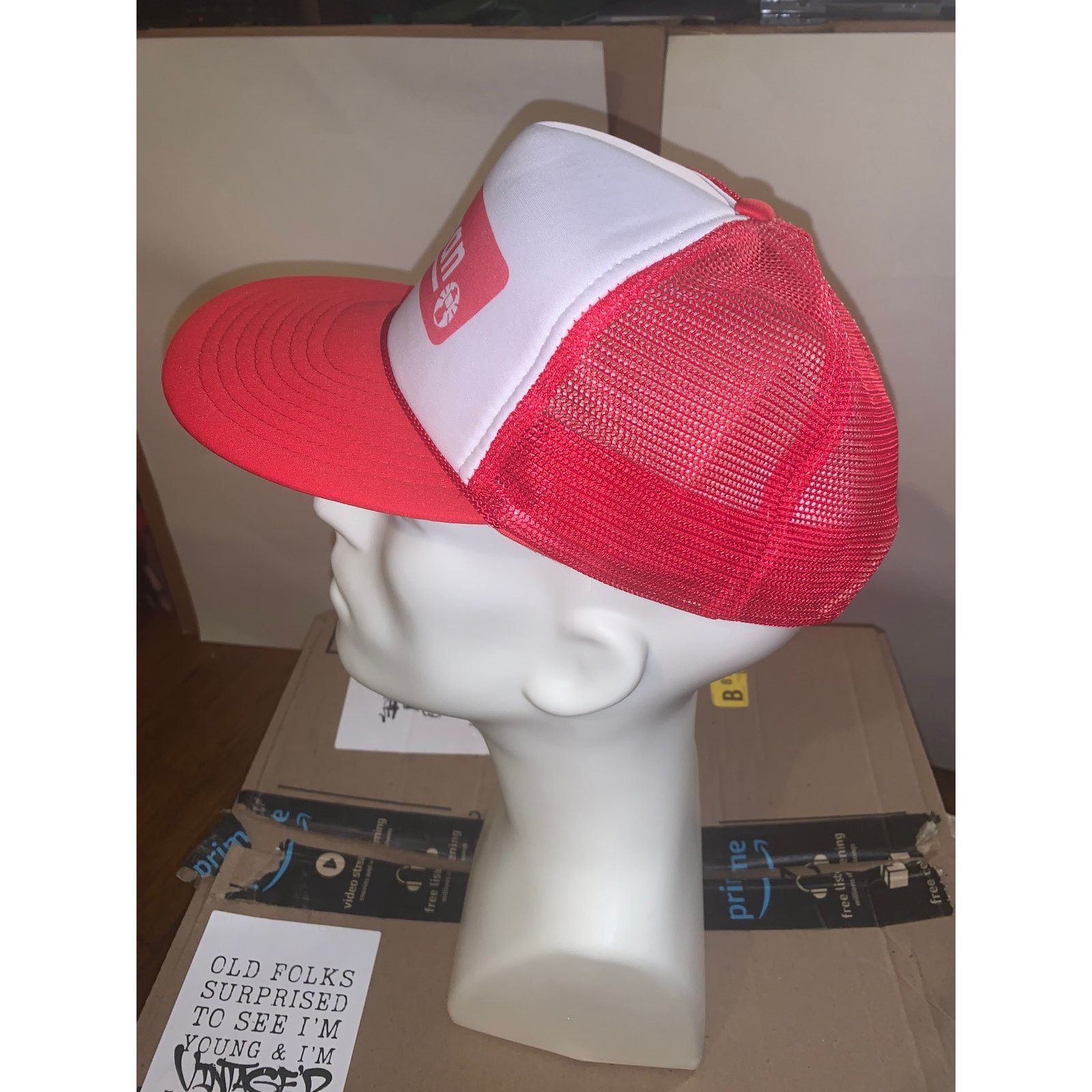 Coleman × Vintage Vintage Coleman Trucker Hat Red White Nissin Snapback Cap Size ONE SIZE - 4 Thumbnail