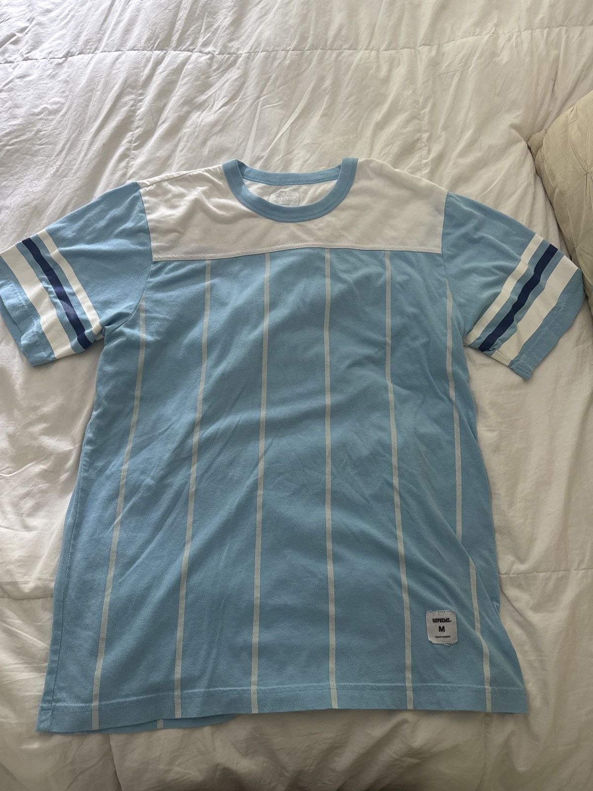 Supreme Light blue supreme, striped T-shirt Size US M / EU 48-50 / 2 - 2 Thumbnail