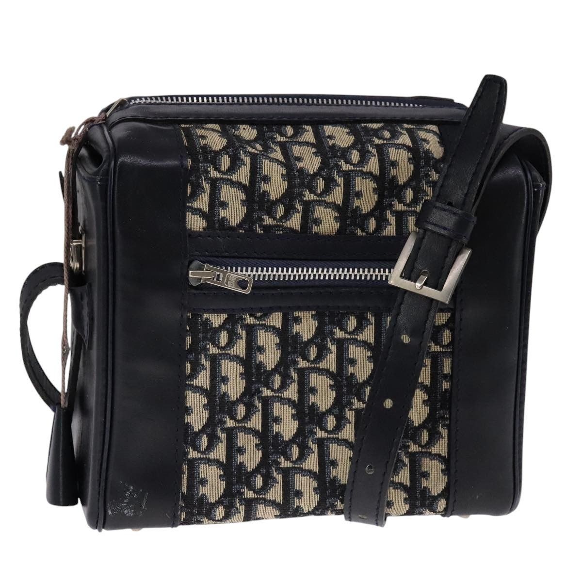 Dior Trotter Canvas Shoulder Bag Navy in Blue, Women's