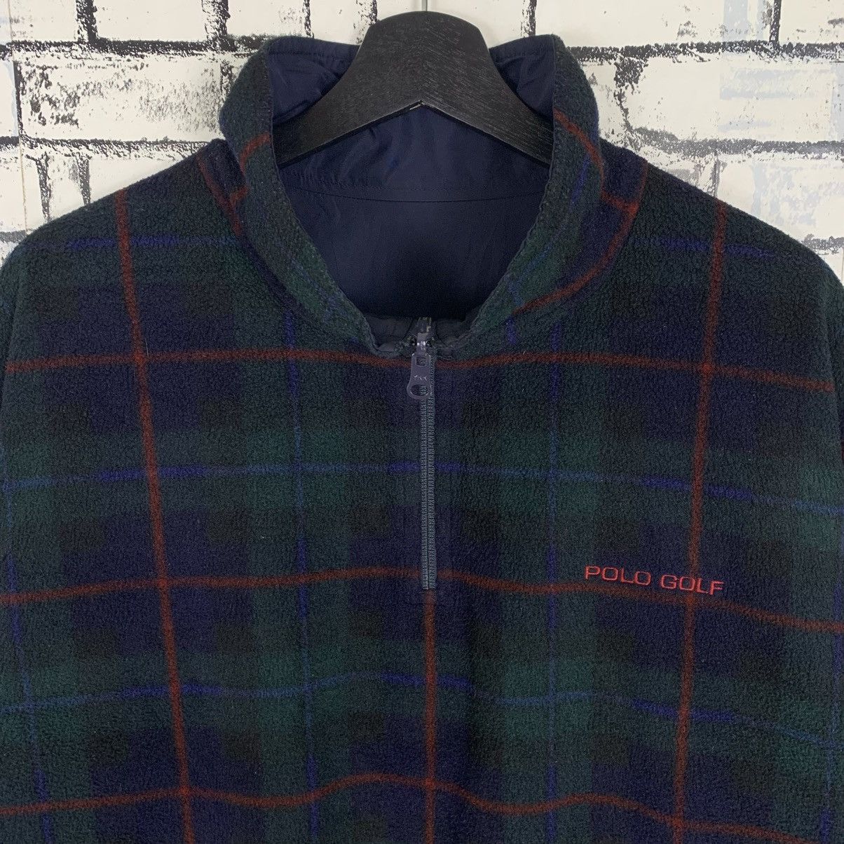 Designer × Polo Ralph Lauren × Vintage Vintage Ralph Lauren Polo Golf Half Zip Fleece Jacket Size US L / EU 52-54 / 3 - 4 Thumbnail
