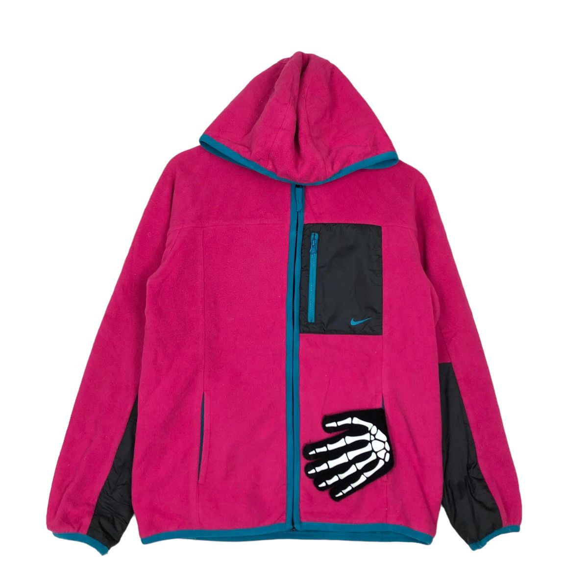 VINTAGE NIKE FLEECE JACKET RARE COLOUR STREETWEAR DESIGN