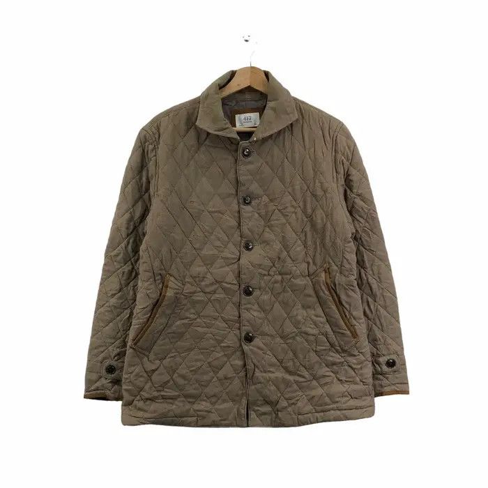 Edifice Japan Vtg 90’ EDIFICE PARIS 417 Quilted Brown Jacket Windbreaker Size L / US 10 / IT 46 - 1 Thumbnail