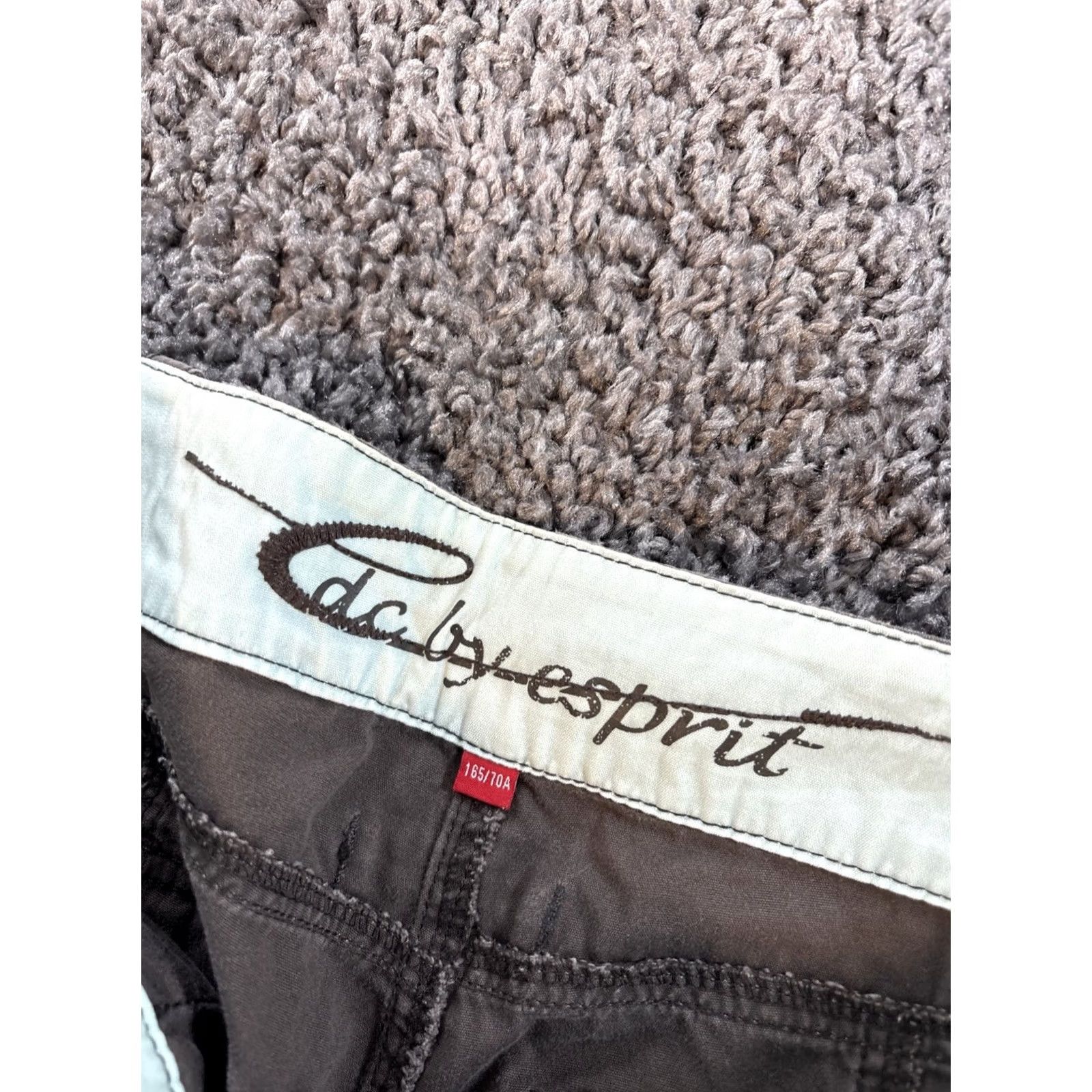 Esprit VINTAGE Esprit Cargo Pants Women 30x28 Brown Baggy Boot Low Rise Grunge Distressed Canvas 30 Inseam 28 in Regular Size 30 Mens Womens Girls Size 30" / US 8 / IT 44 - 6 Thumbnail